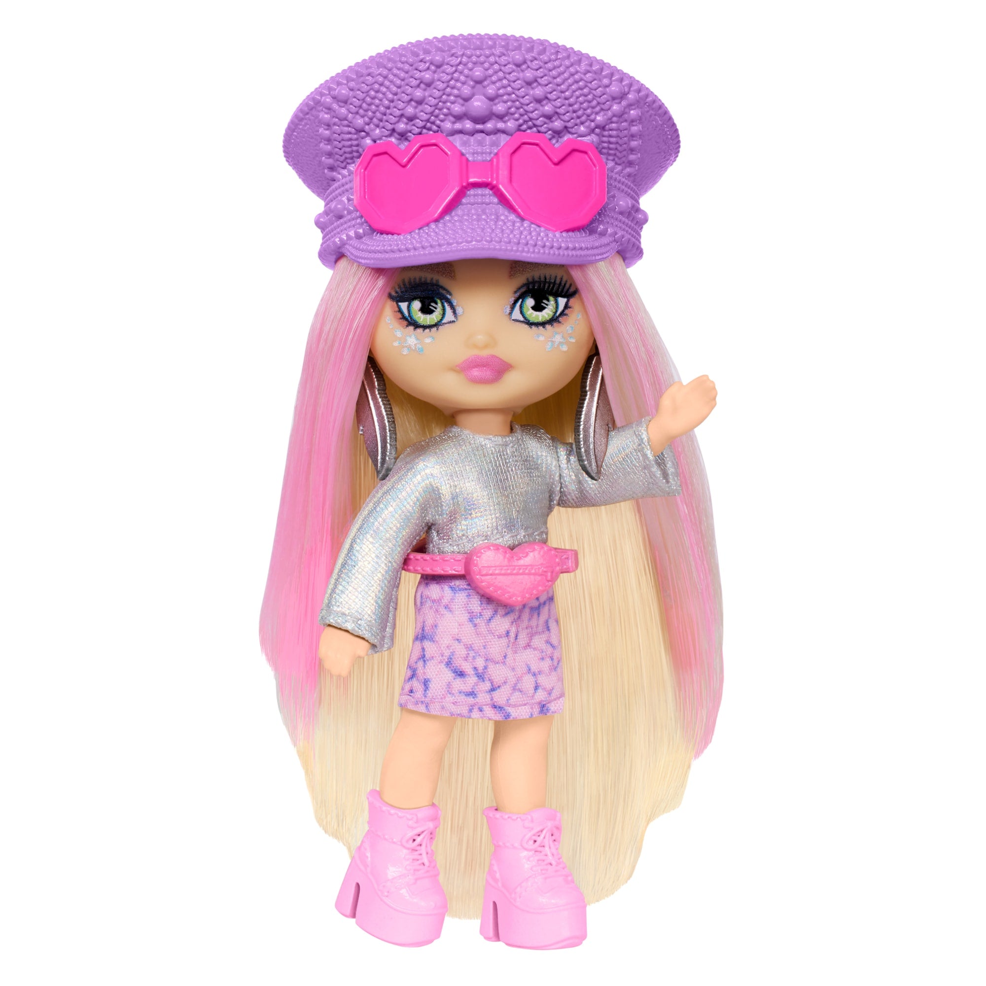Barbie Extra Mini Minis Boneca Camiseta Prateada