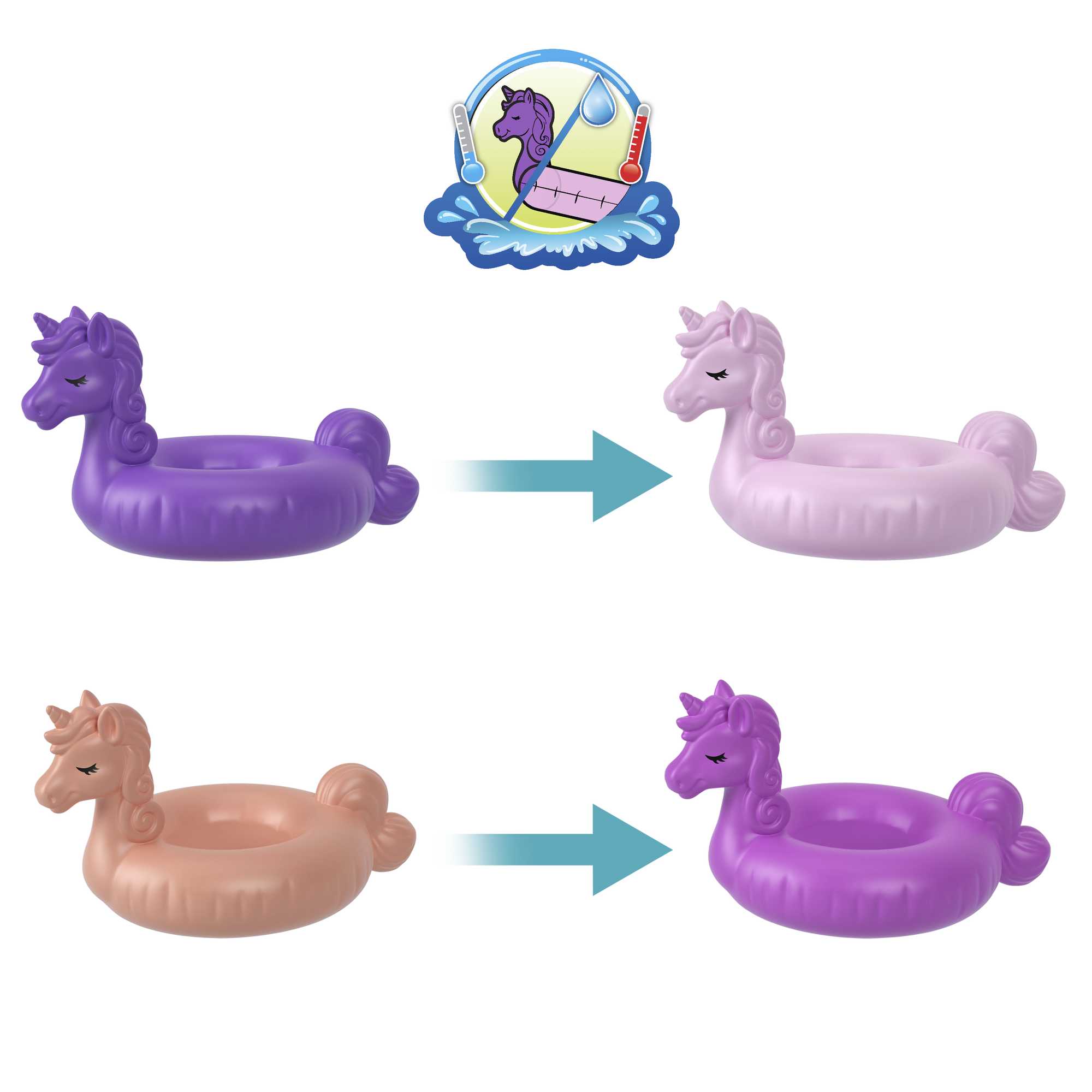 Polly Pocket Conjunto de Brinquedo Estojo Boia De Unicórnio