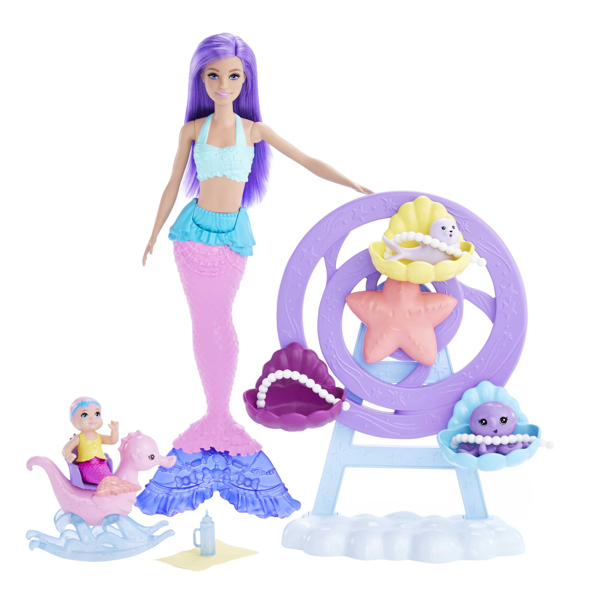Barbie - Coffret Babysitter - Heure du Bain - Coffret Poupee - Comprend 1  Poupee, 1 Bebe, 1 Baignoire + des Accessoires - Flash Deal - Ventes flash  de marques à prix cassés - Vif et Crolles
