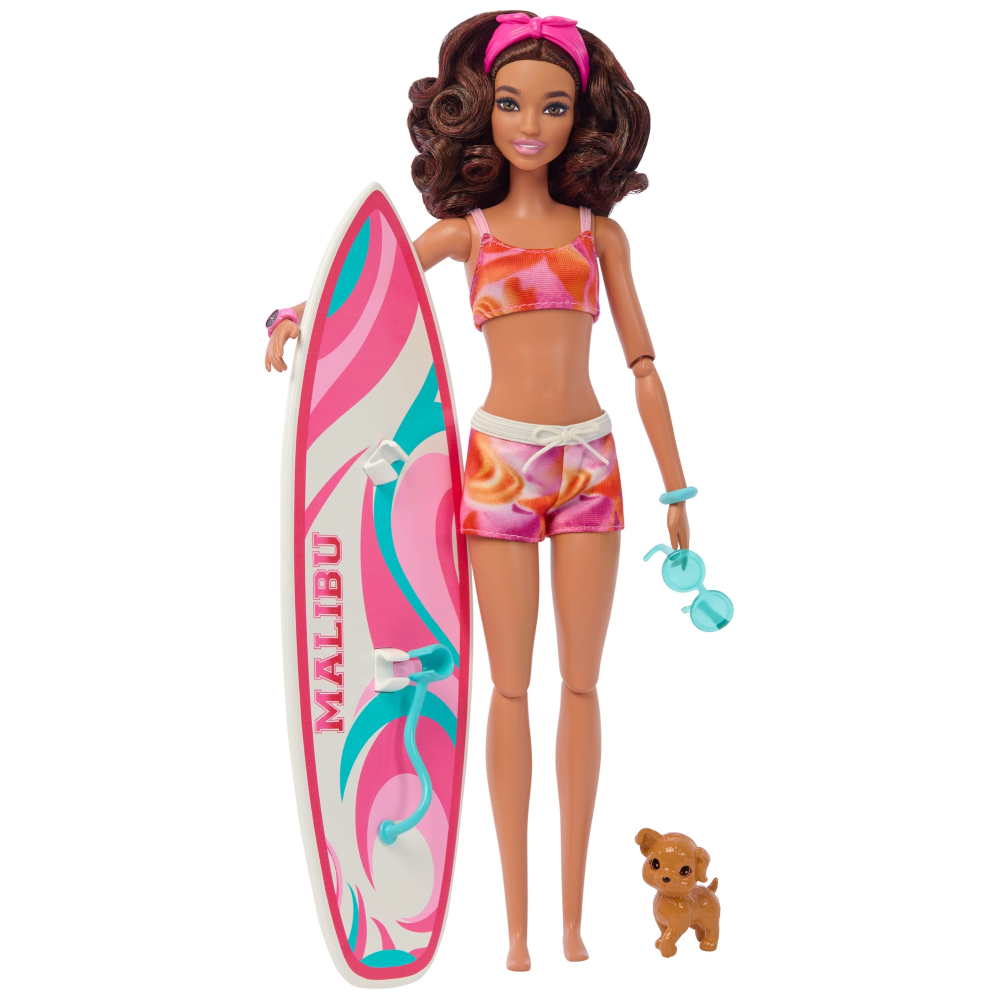 Barbie poupée articulée brune Mattel