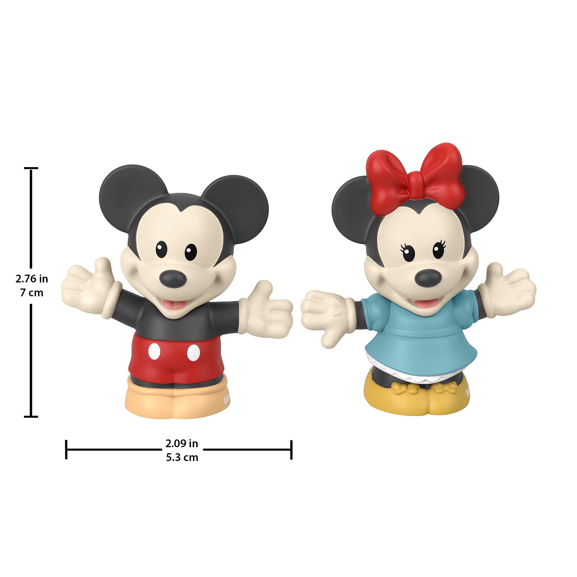 Fisher-Price Little People Toddler Figure Pack, Disney 100 Retro Reimagined Mickey & Minnie