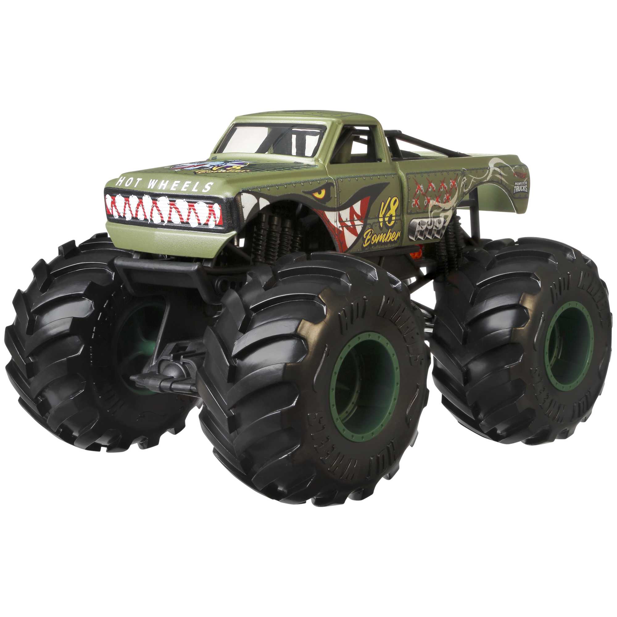 Hot Wheels Monster Trucks Veículo de Brinquedo 1:24 V8 Boomber