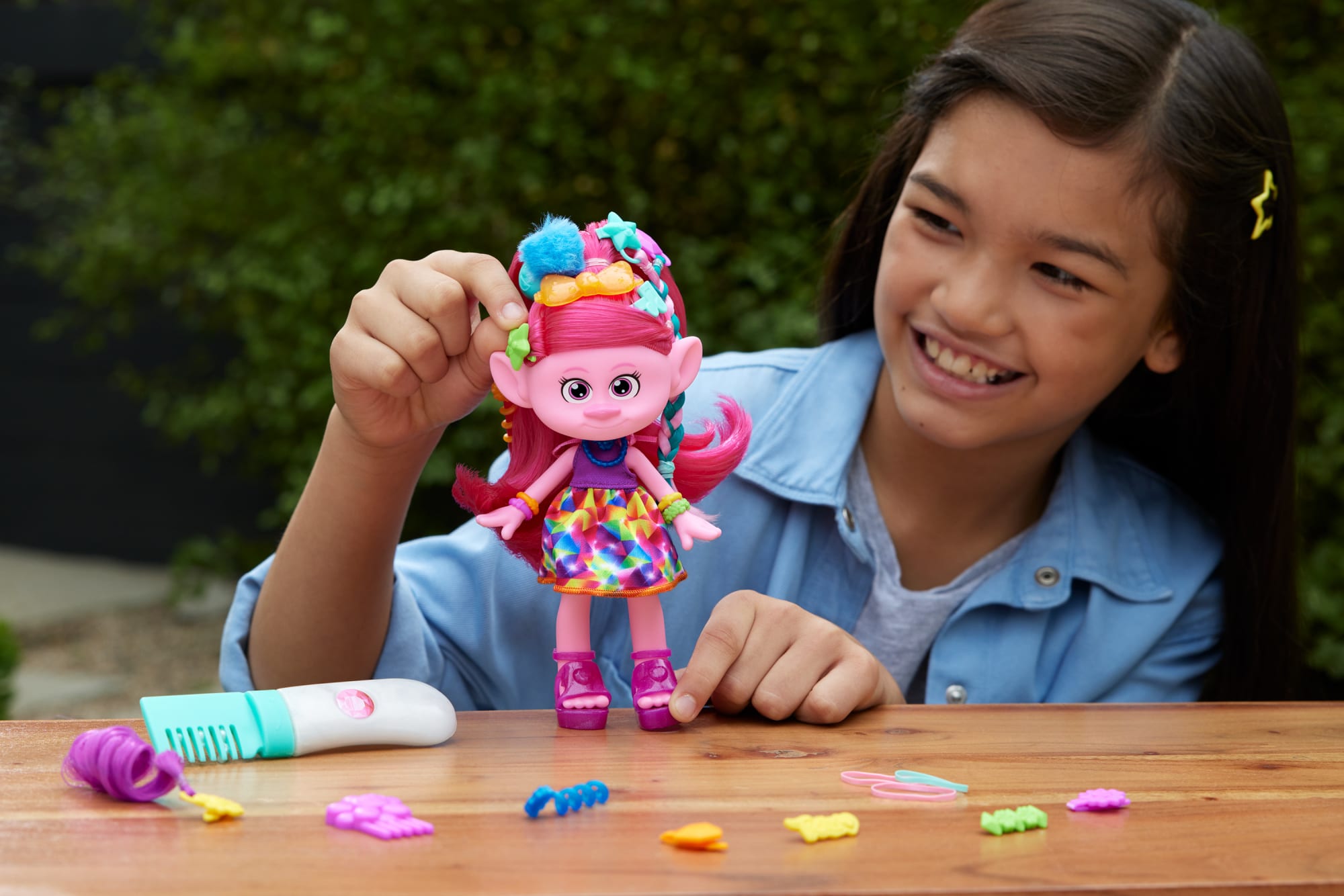Trolls Muñeca Poppy Peinado Mágico