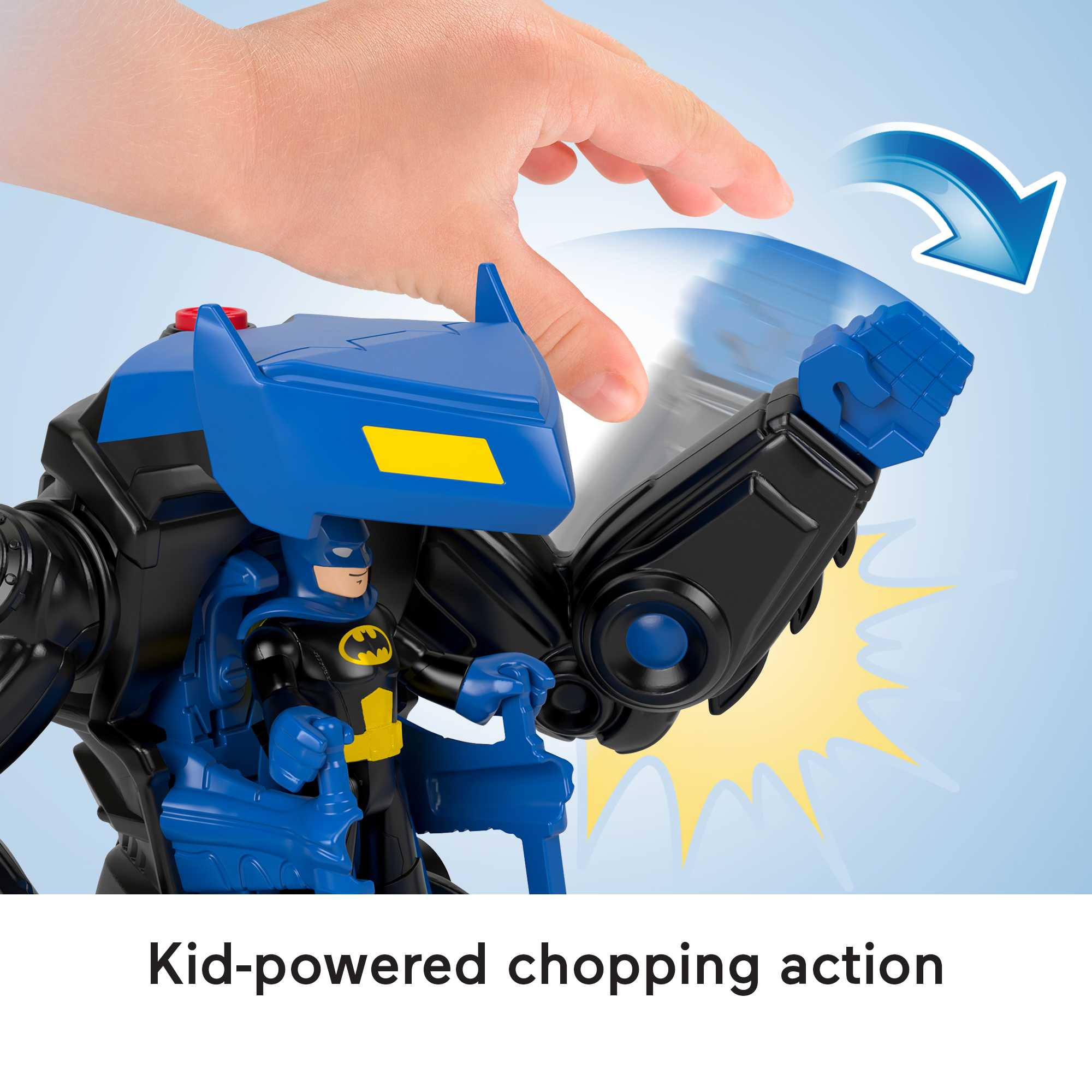Imaginext DC Super Friends Batman Battling Robot, 3-Piece Figure Set With Lights For Preschool Kids