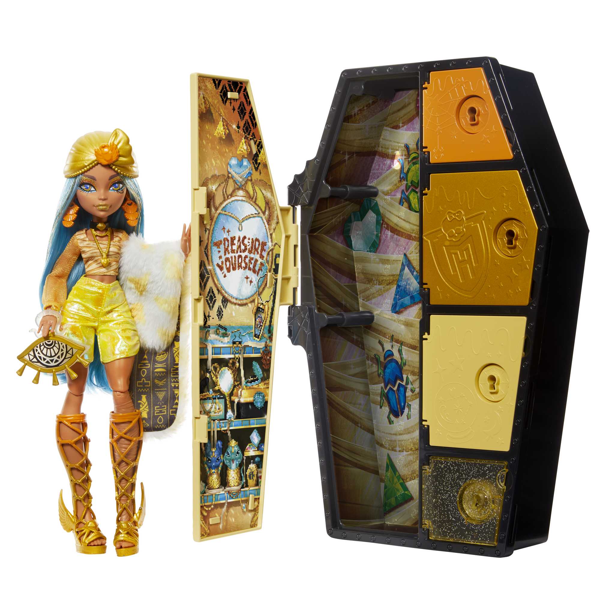 Monster High Doll, Cleo De Nile, Skulltimate Secrets: Fearidescent
