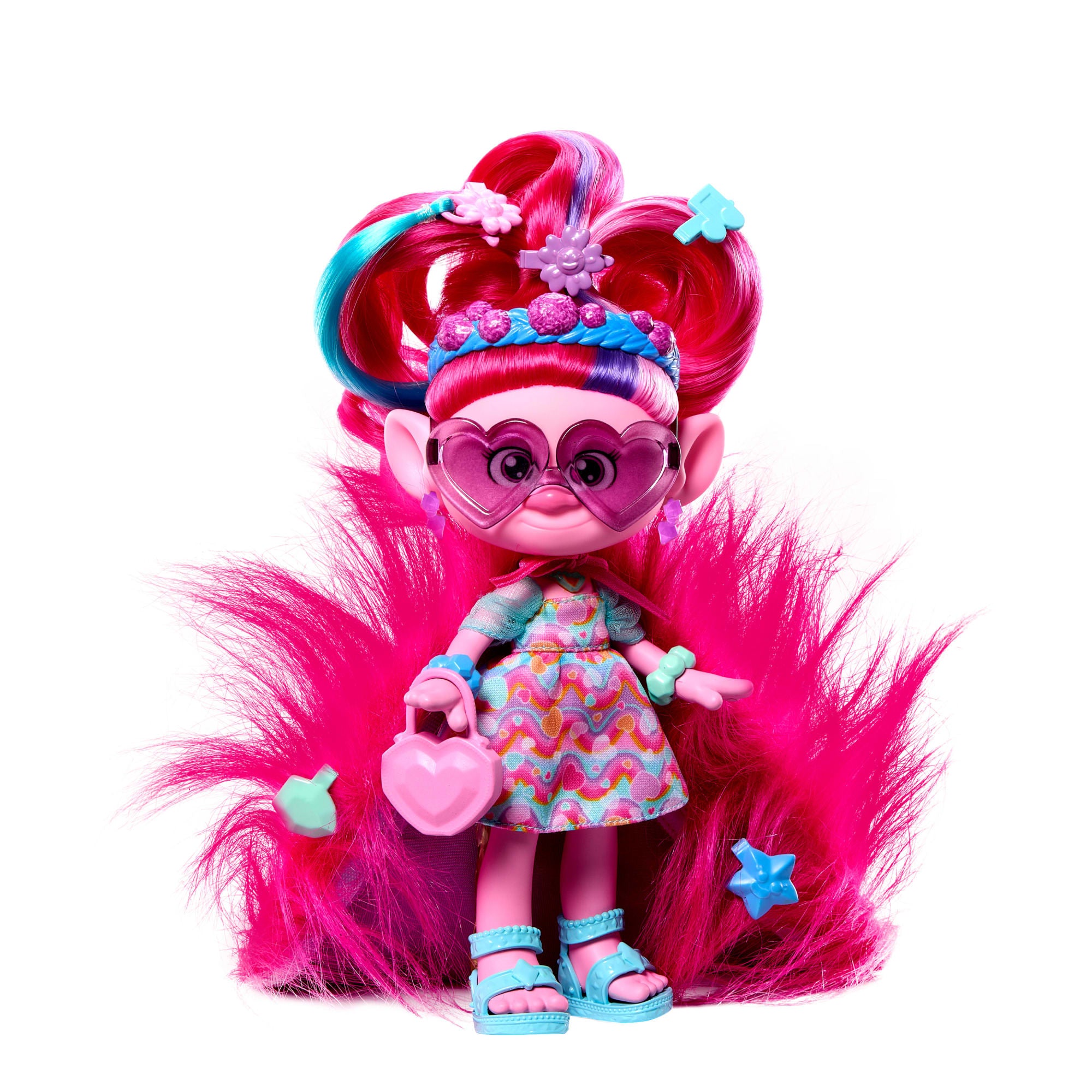 DreamWorks Trolls Band Together Queen Poppy Hairsational Reveals™ Fashion  Doll and 10+ Accessories