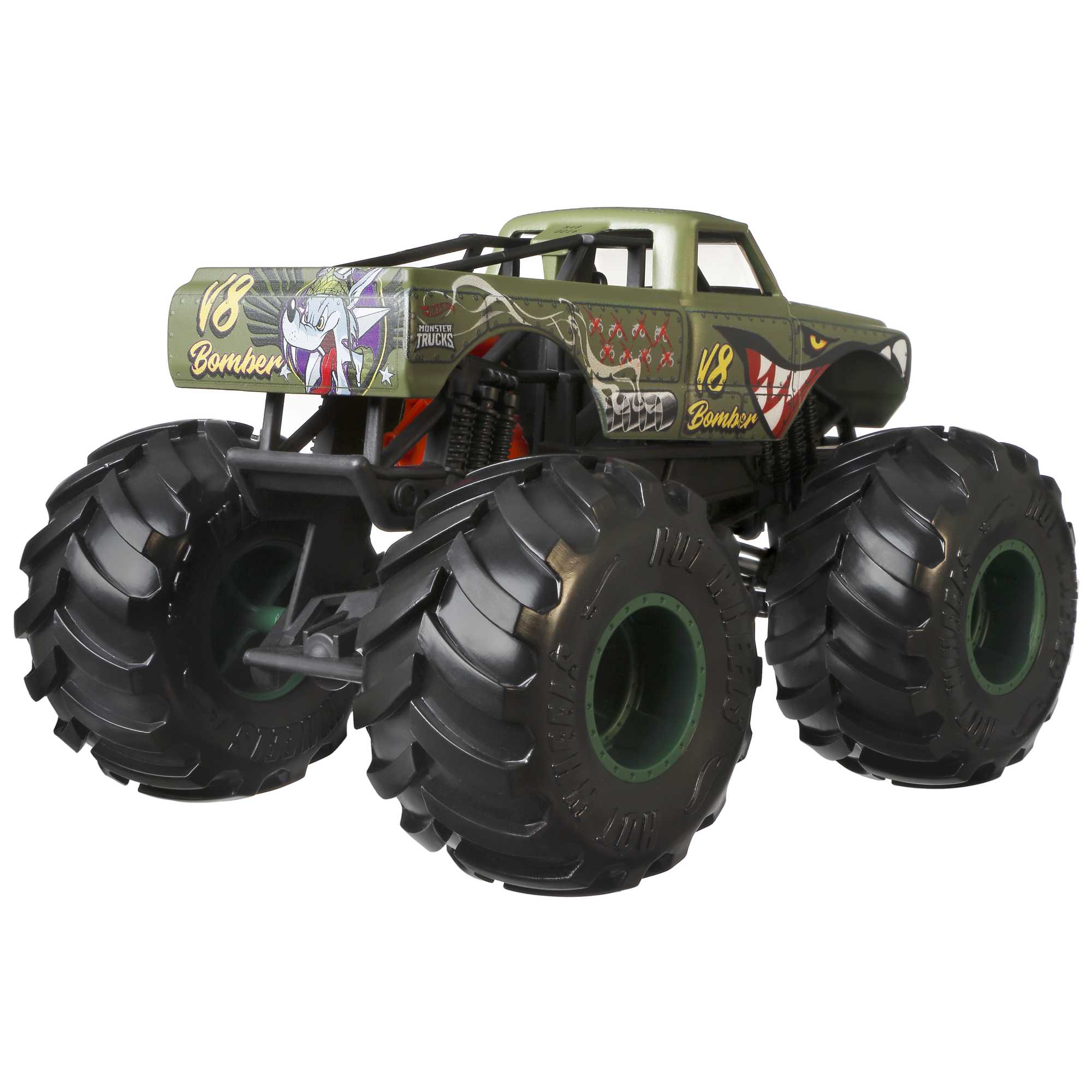 Hot Wheels Monster Trucks Veículo de Brinquedo 1:24 V8 Boomber