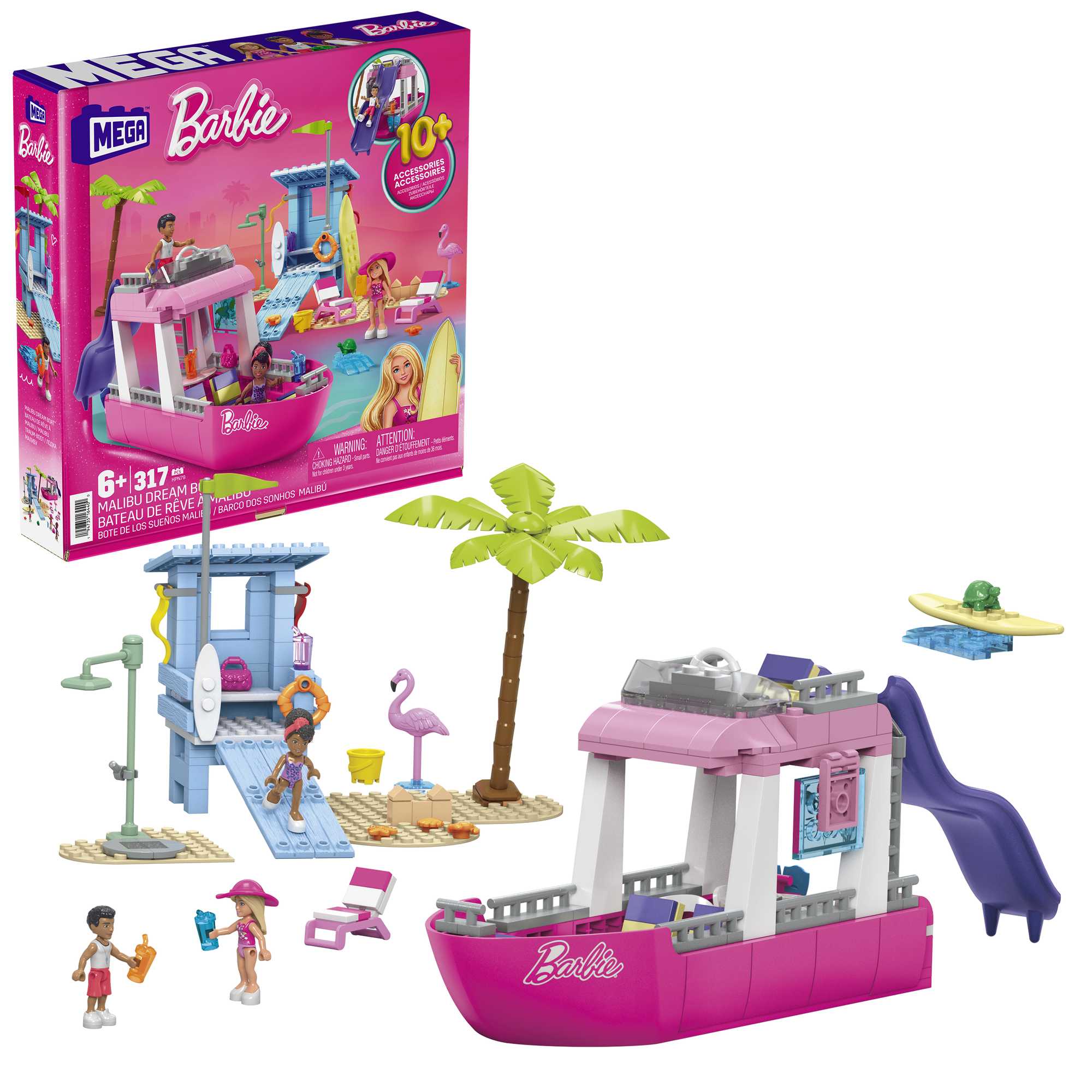 Barbie Bateau de Rêve-Coffret bateau, piscine, toboggan, accessoires
