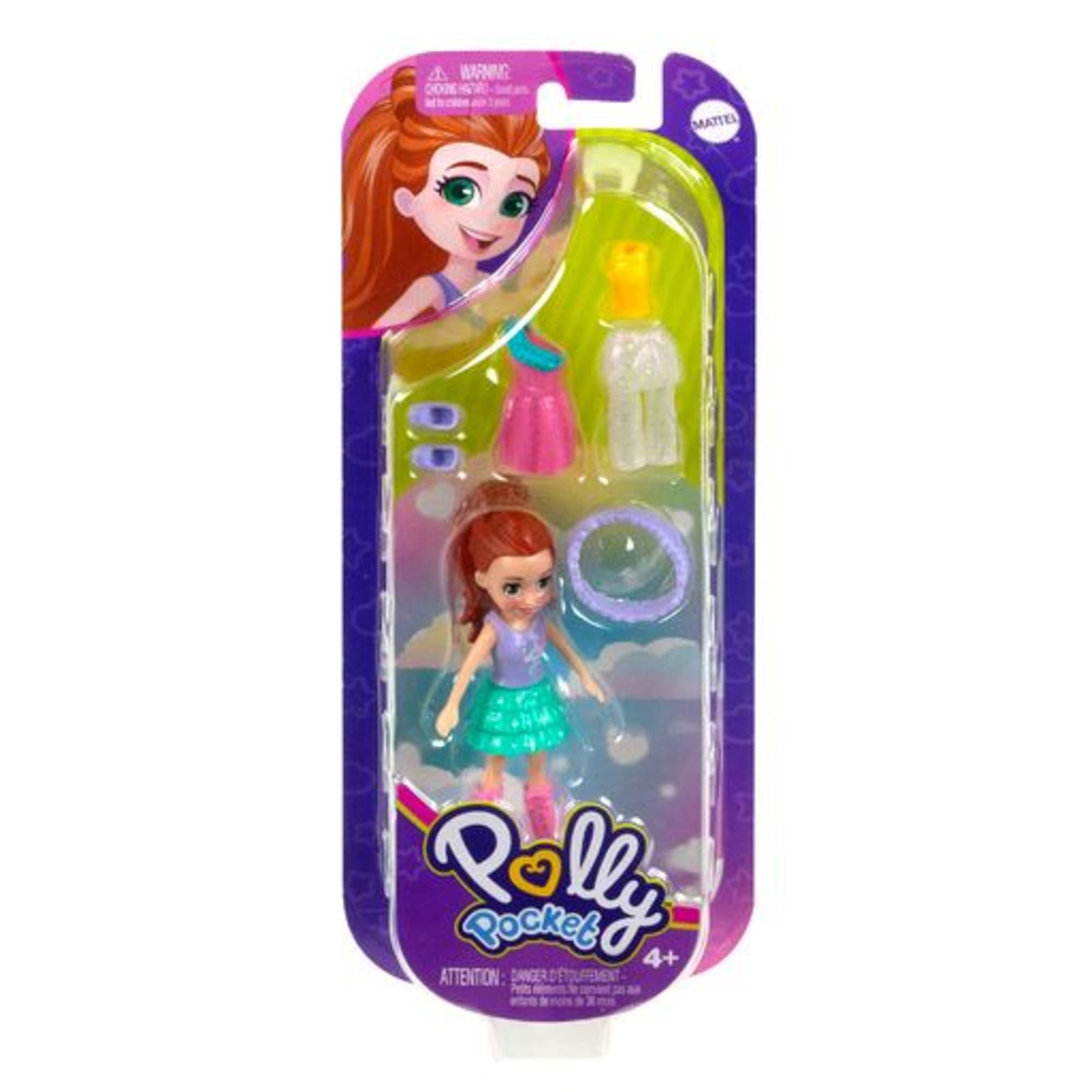 Polly Pocket Conjunto de Brinquedo Pacote de Modas Lila Shimmer & Shine