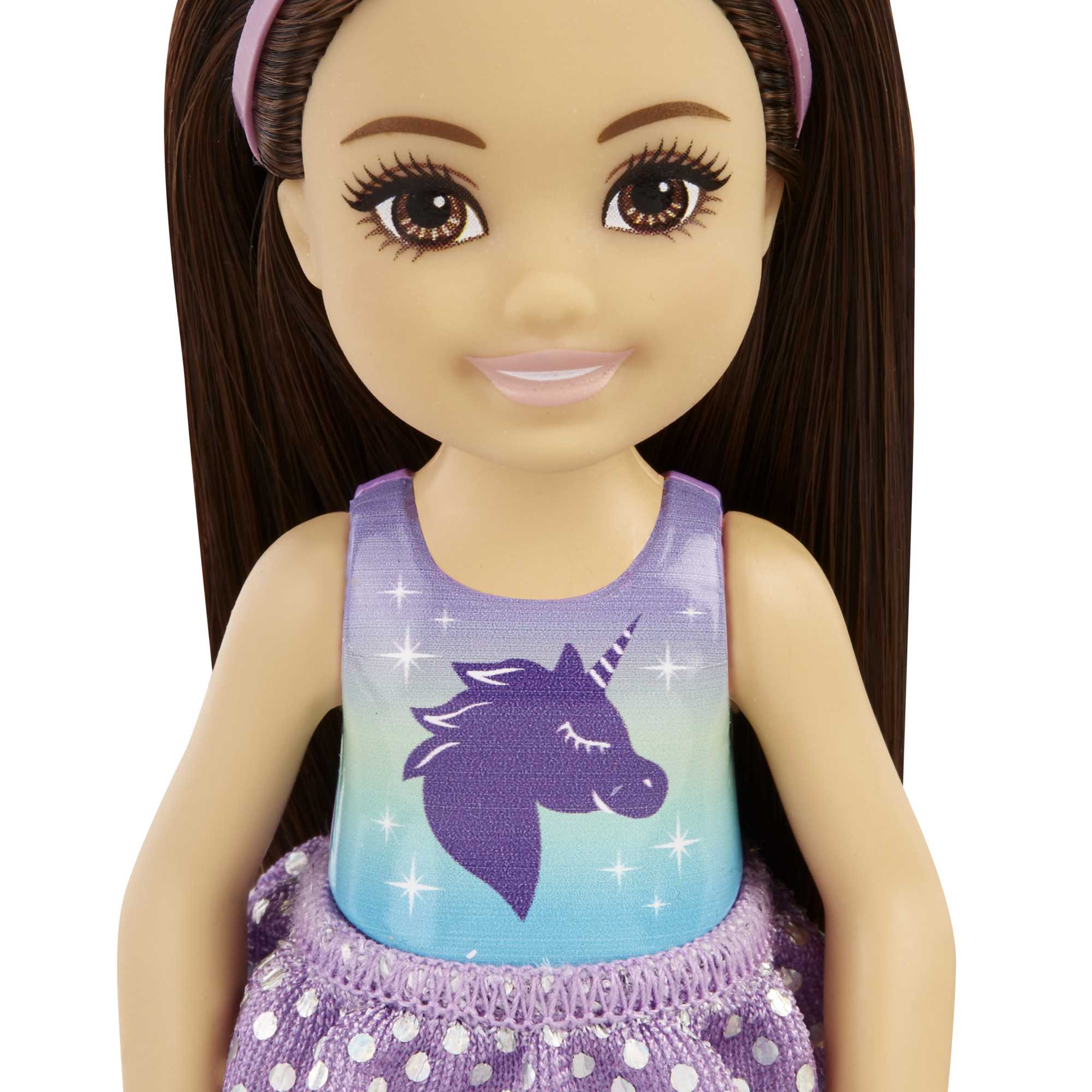 Barbie Chelsea Unicorn Purple Hair