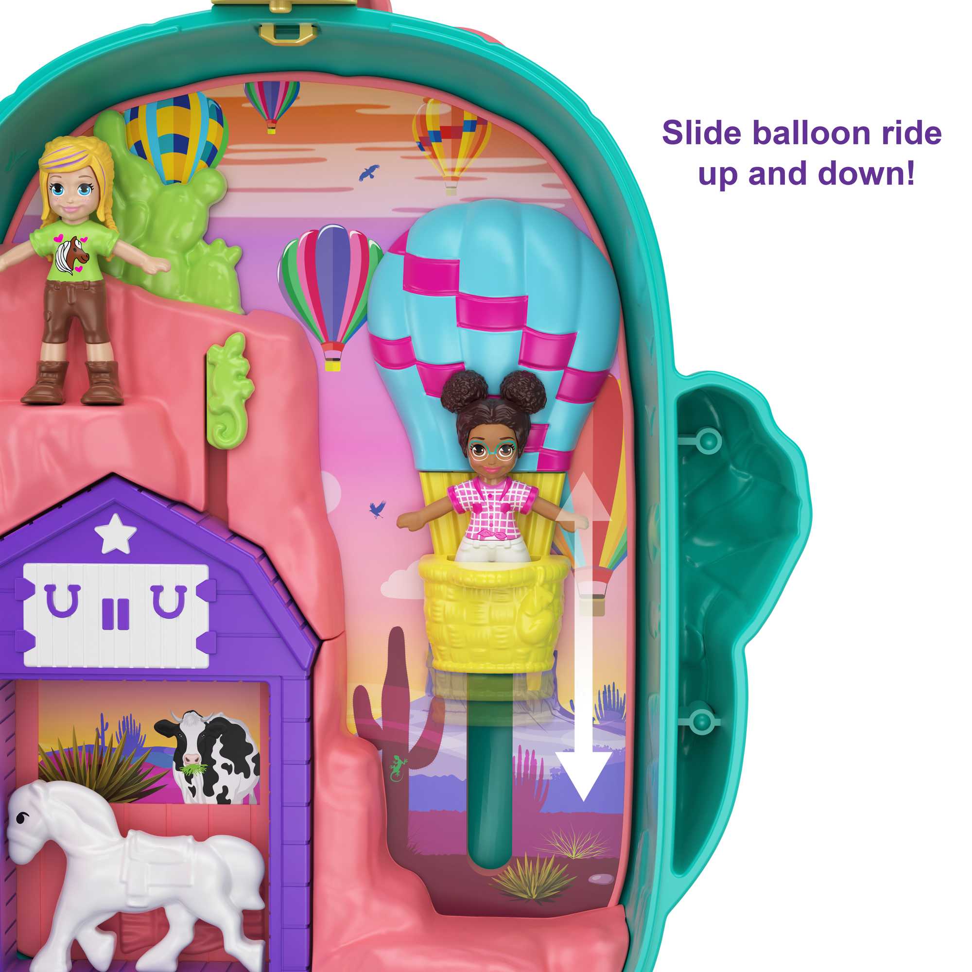 Polly Pocket Otter Aquarium Compact Playset with 2 Micro Dolls