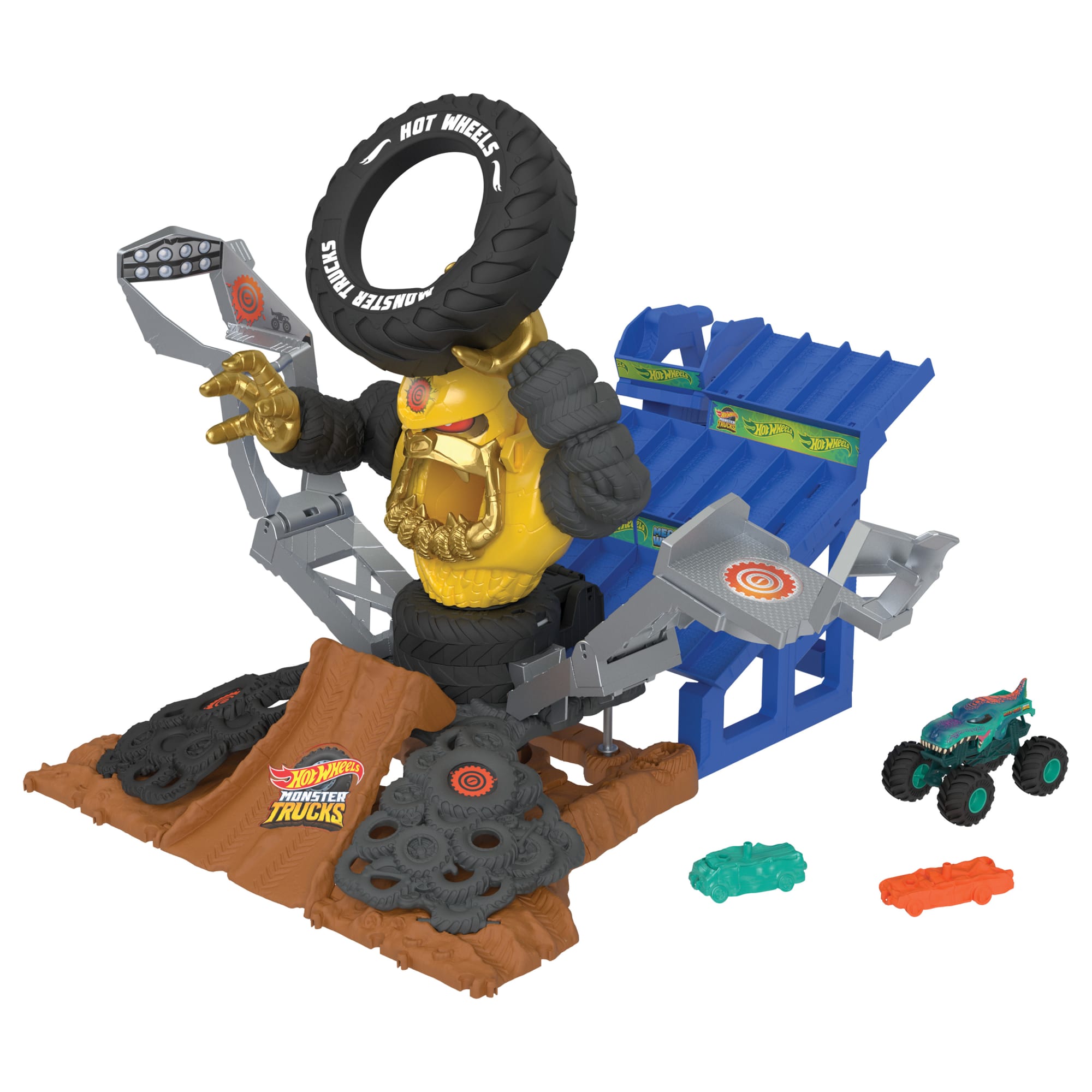 Hot Wheels Mt Arena Smashers Combat MEGA-Wrex Contre Crushzilla