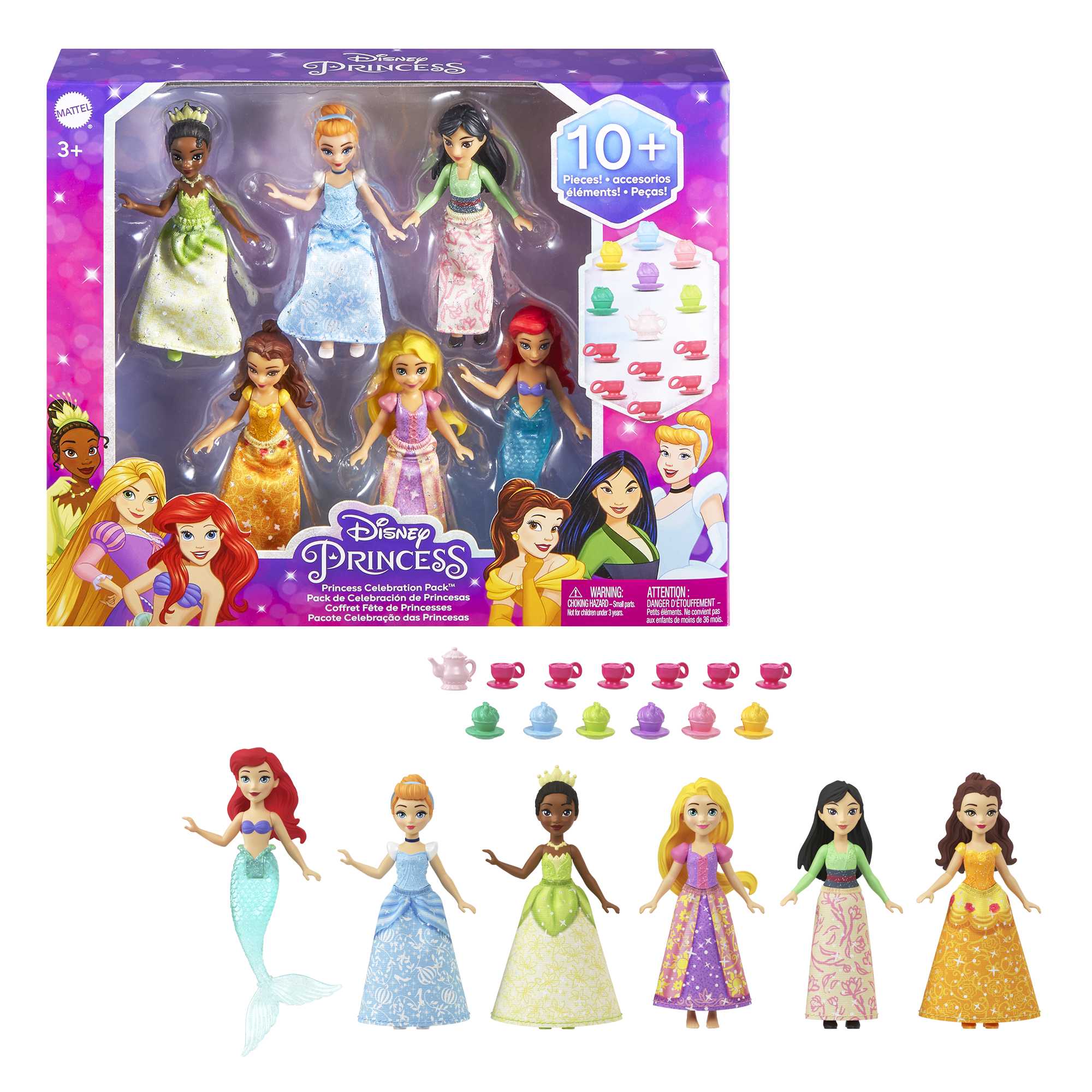 Disney Princess Tiana and Rapunzel Plush Doll Set