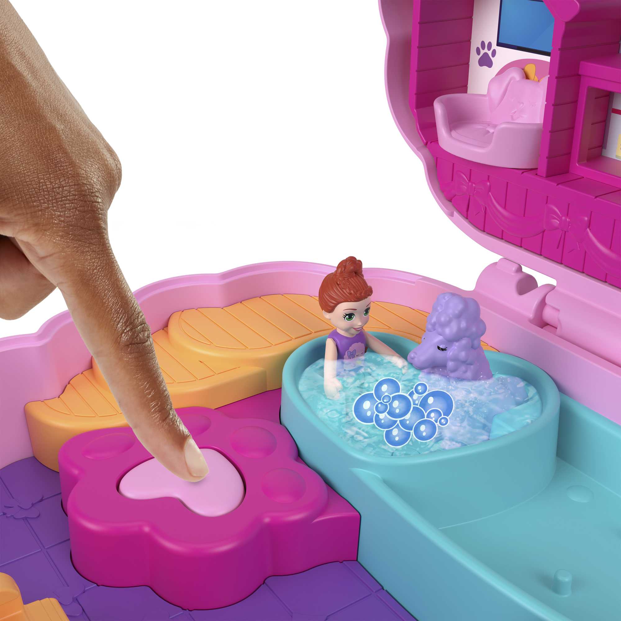 Polly Pocket Conjunto de Brinquedo Estojo Spa Poodle