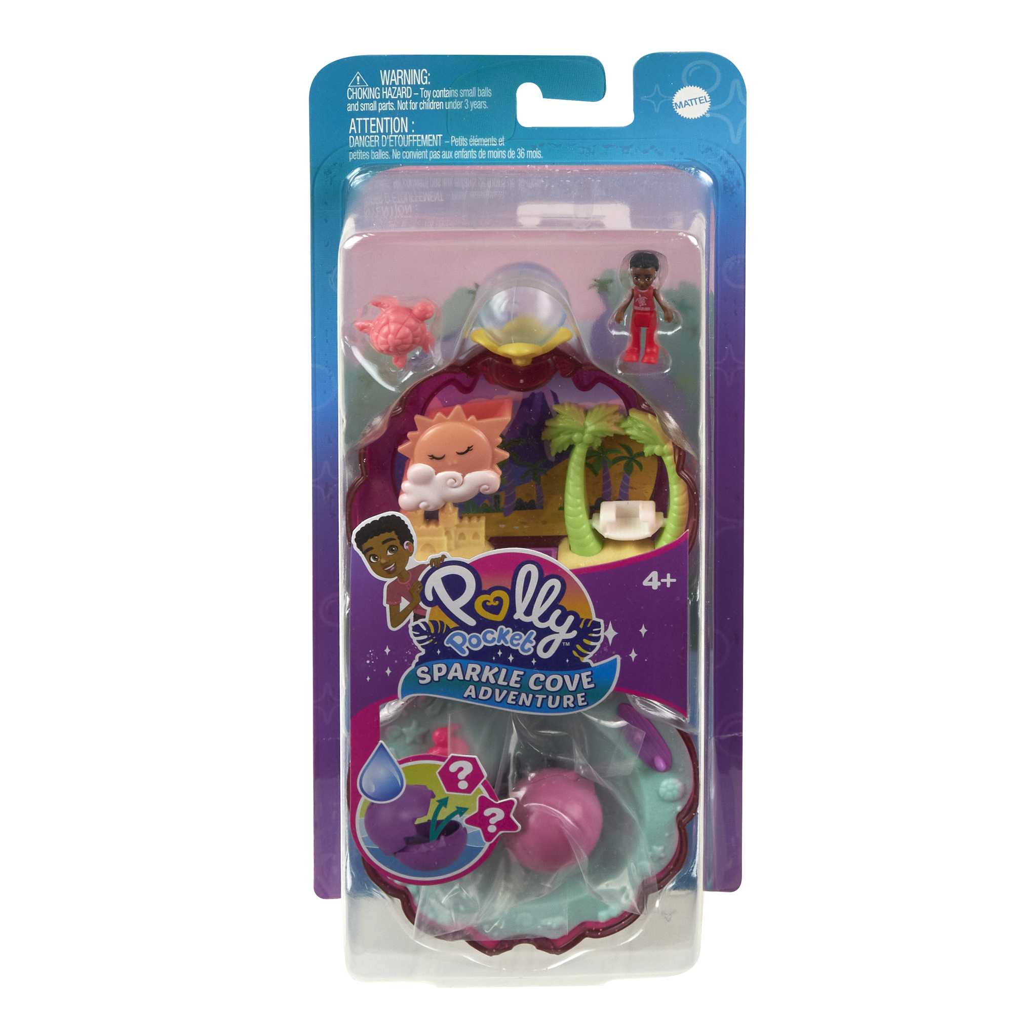 Polly Pocket Sparkle Cove Adventure Coffret Plage, Micro-Poupée