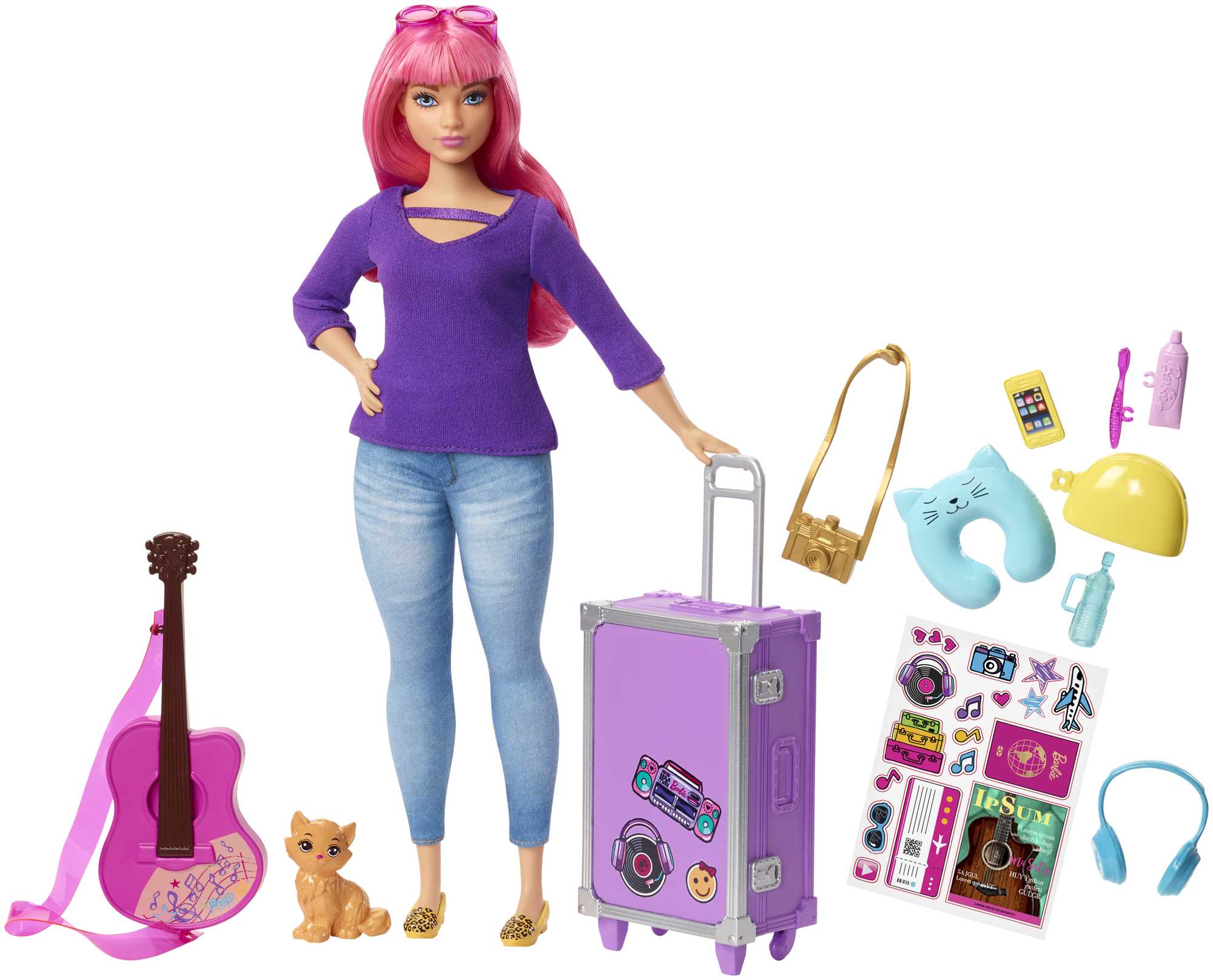 Barbie Princess Adventure Daisy Doll in Princess Fashion, Pink Hair
