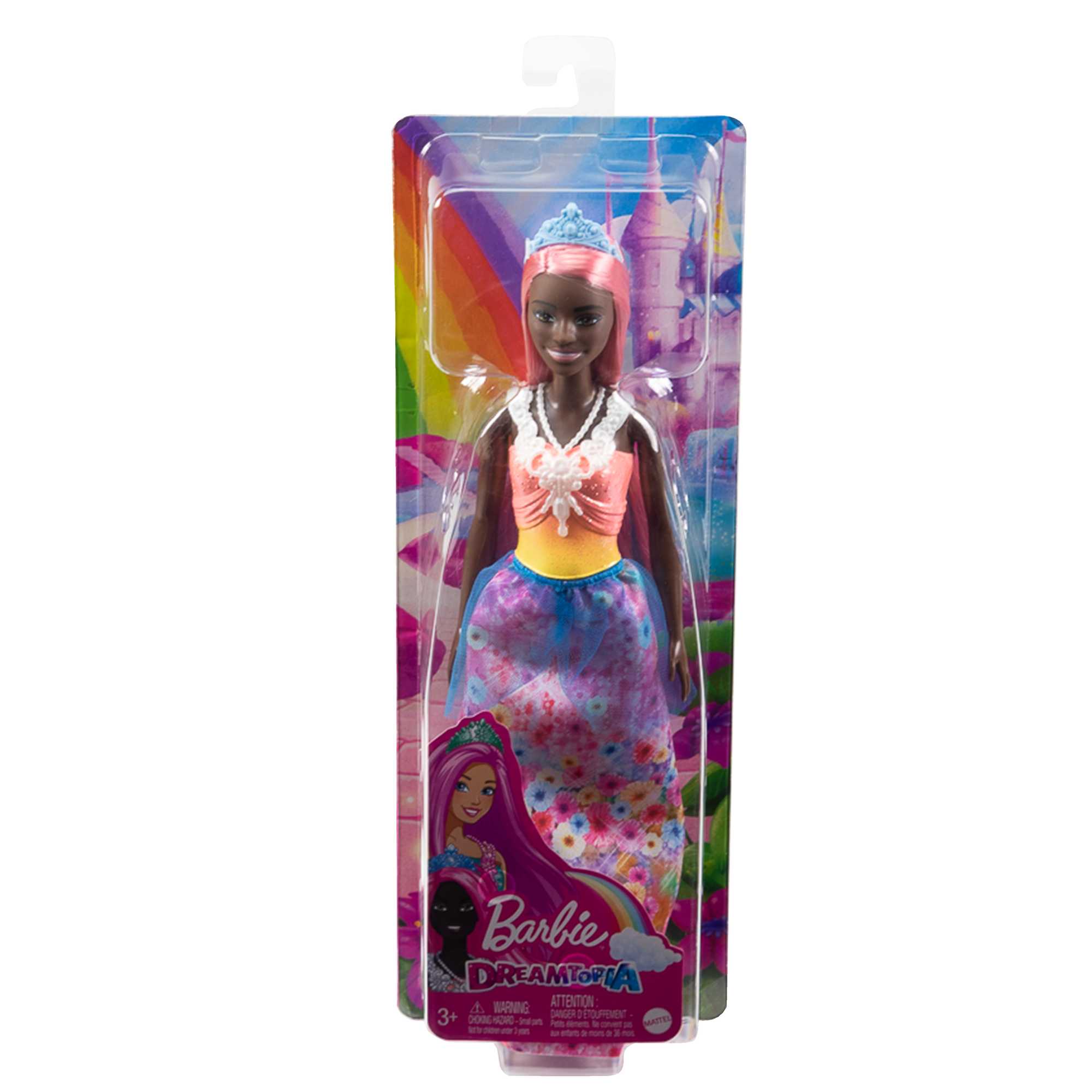 Barbie Fantasía Muñeca Real Cabello Rosa Pastel