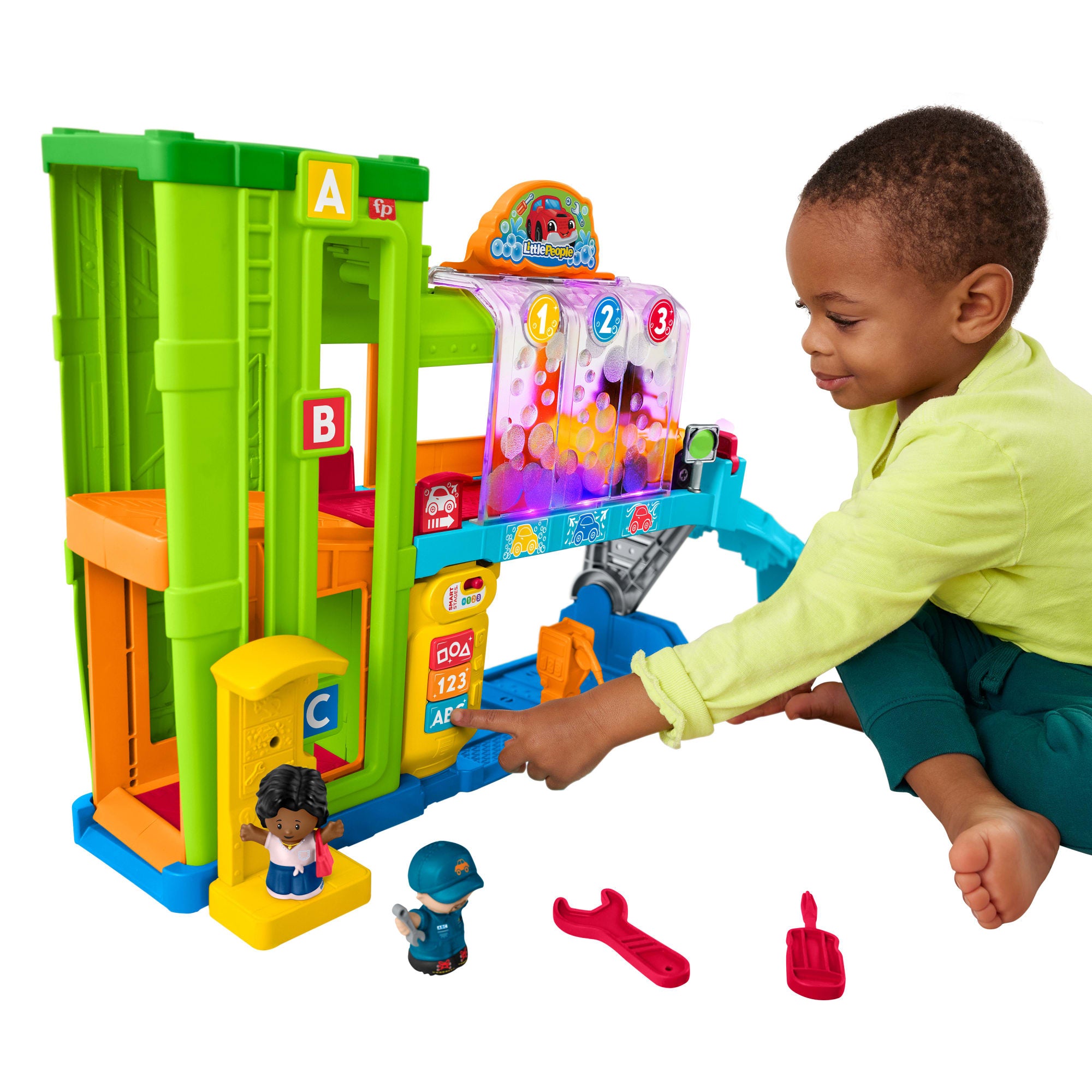Fisher-Price Little People Set de Juego Garage de Vehículos