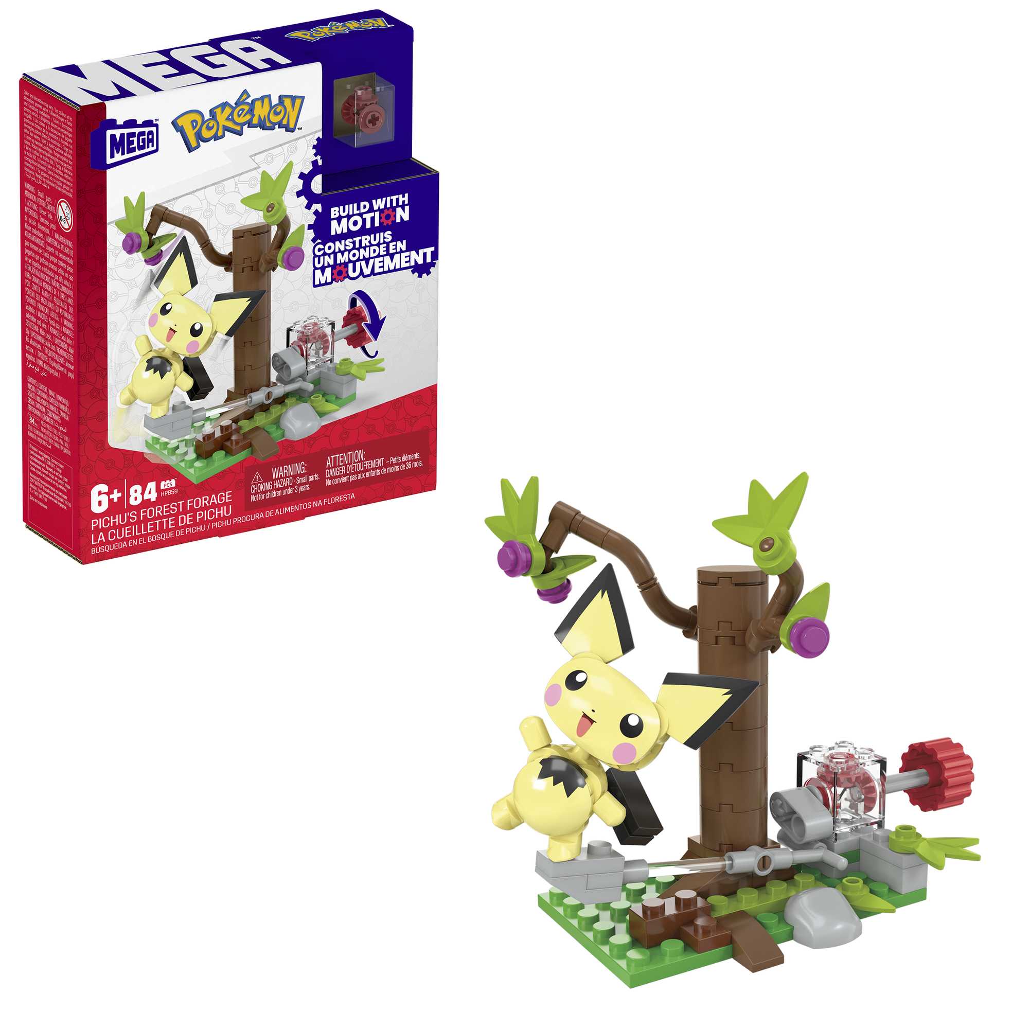 MEGA Pokémon Coffret La Cueillette de Pichu, 1 Figurine (84 Pièces)