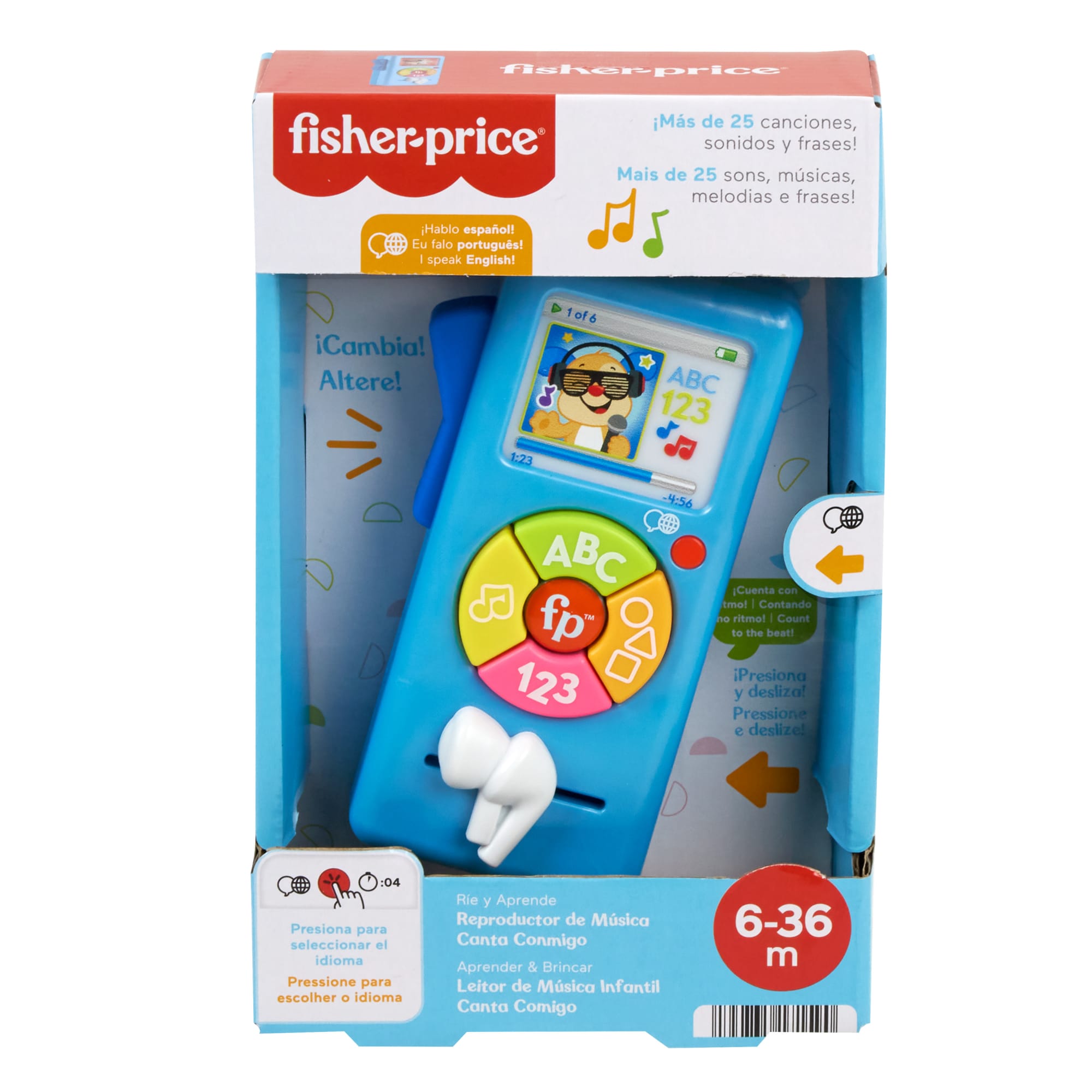 Fisher-Price Ríe y Aprende Juguete para Bebés Reproductor de Música Canta Conmigo