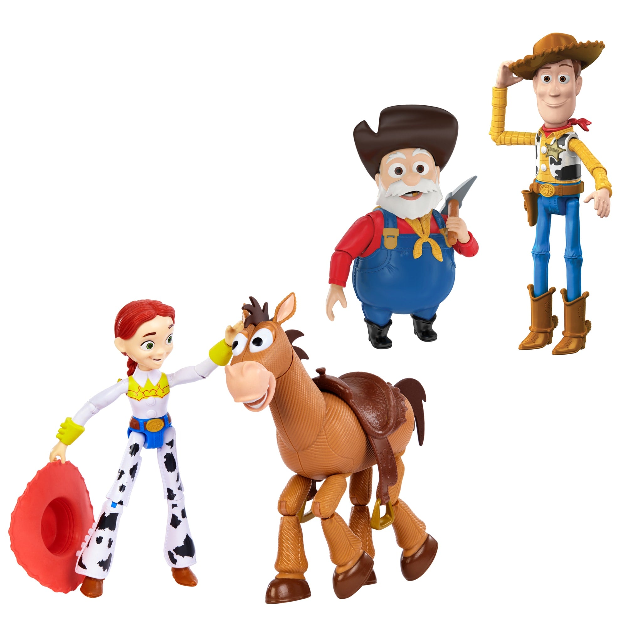 Disney And Pixar Toy Story 4 Figure Pack, Woody Jessie Bullseye And Stinky Pete