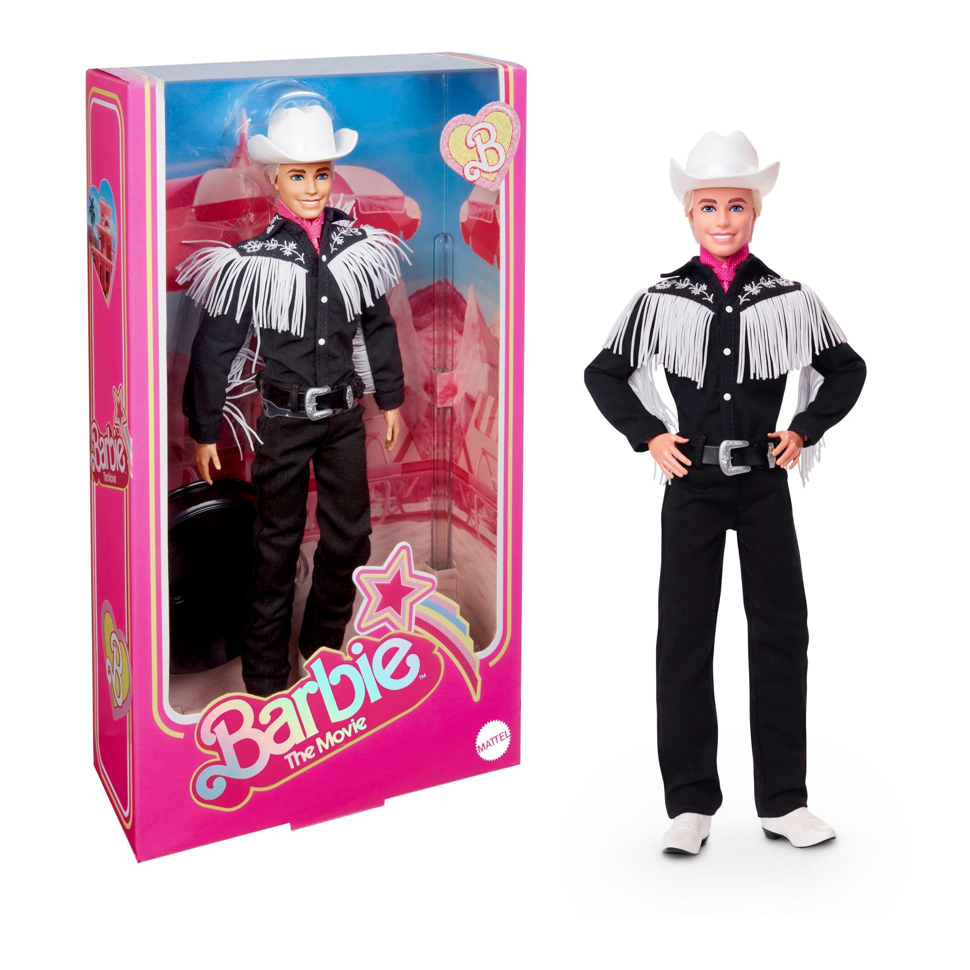 Ken Doll in Black and White Western Outfit – Barbie The Movie