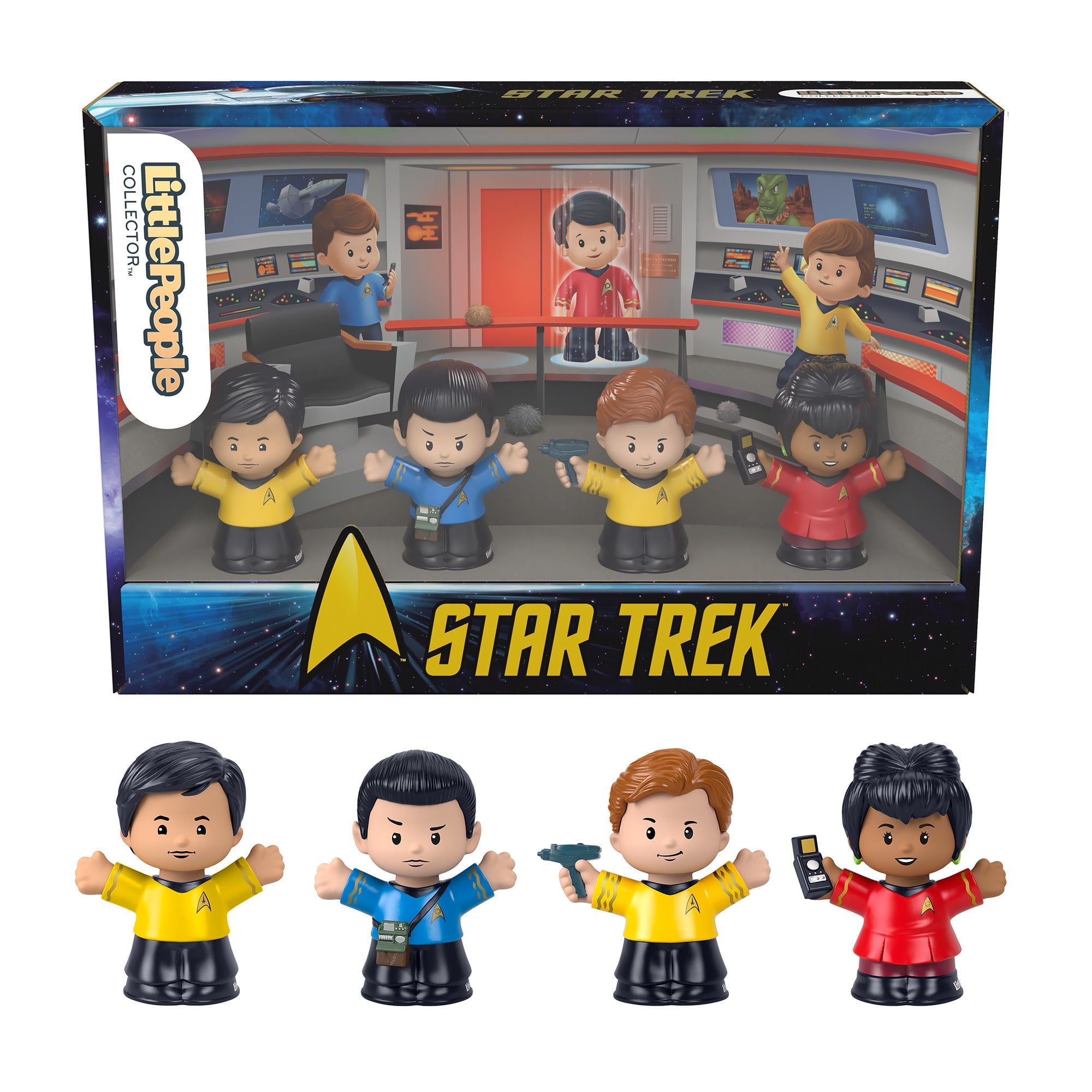 Little People Collector Star Trek Special Edition Set For Fans, 4 Figures In Gift Package