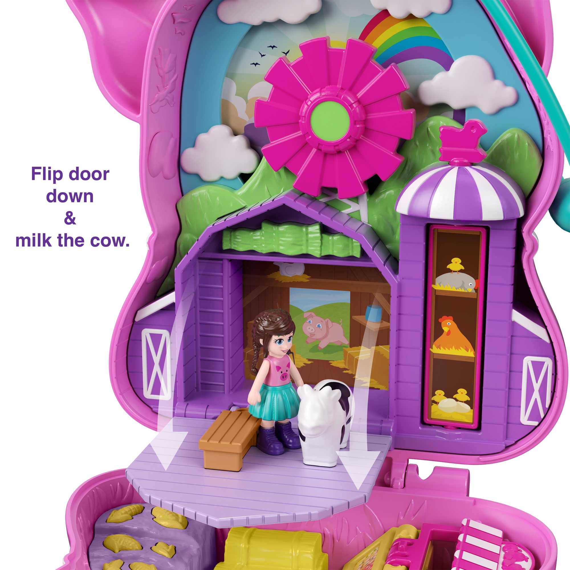 Polly Pocket On The Farm Piggy Compact Mattel