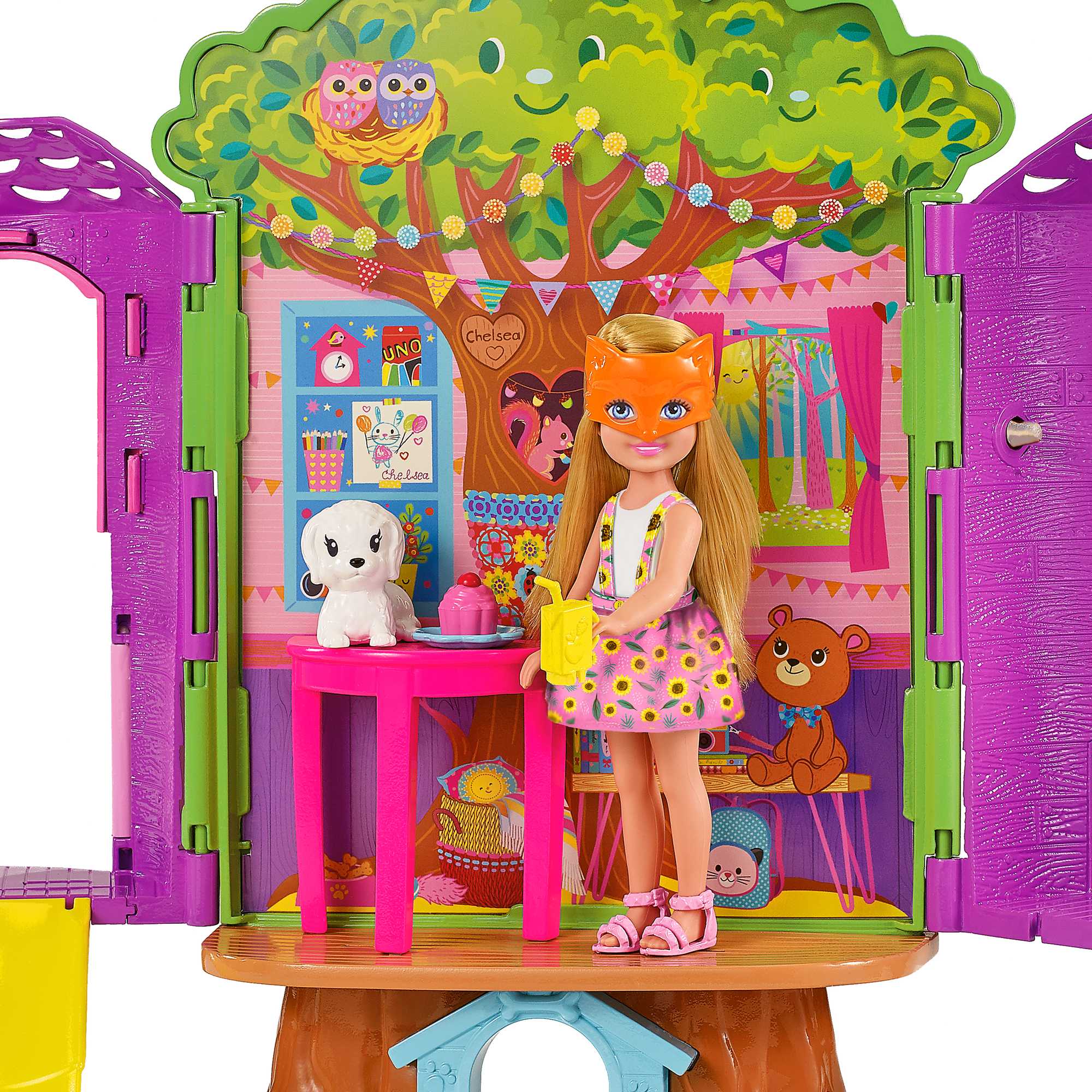 Barbie Chelsea Cabane Dans Les Arbres Coffret Poupée Chelsea et Chiot