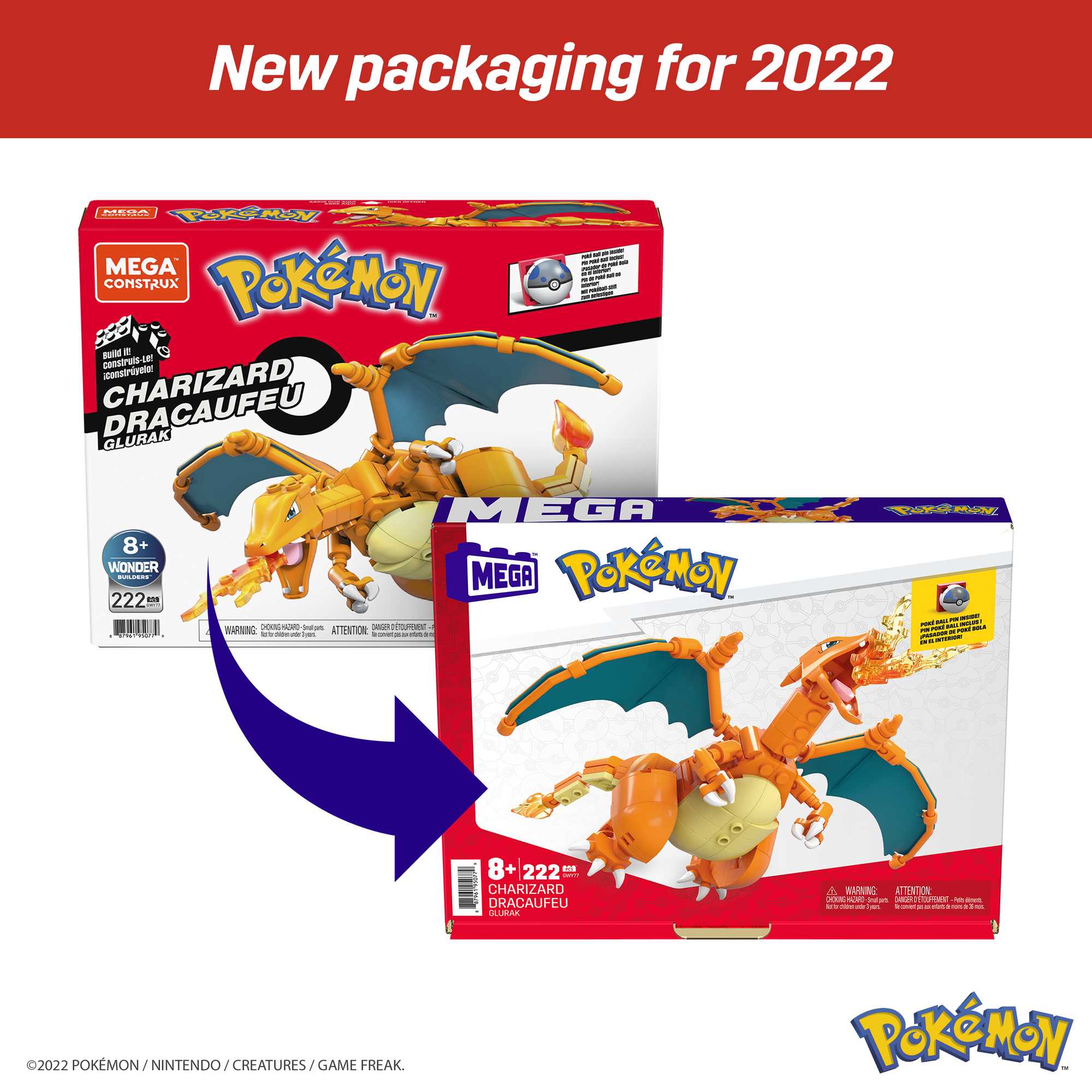 MEGA Pokémon Jogo de Construção Charizard