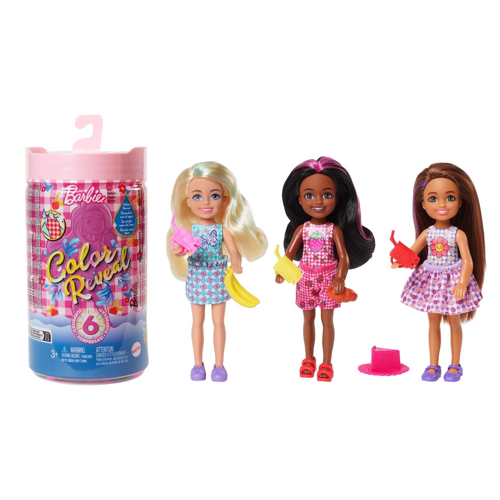 Barbie Color Reveal Glitter! Hair Swaps Doll, Glittery Blue with 25  Hairstyling & Party-Themed Surprises Including 10 Plug-in Hair Pieces, Gift  for