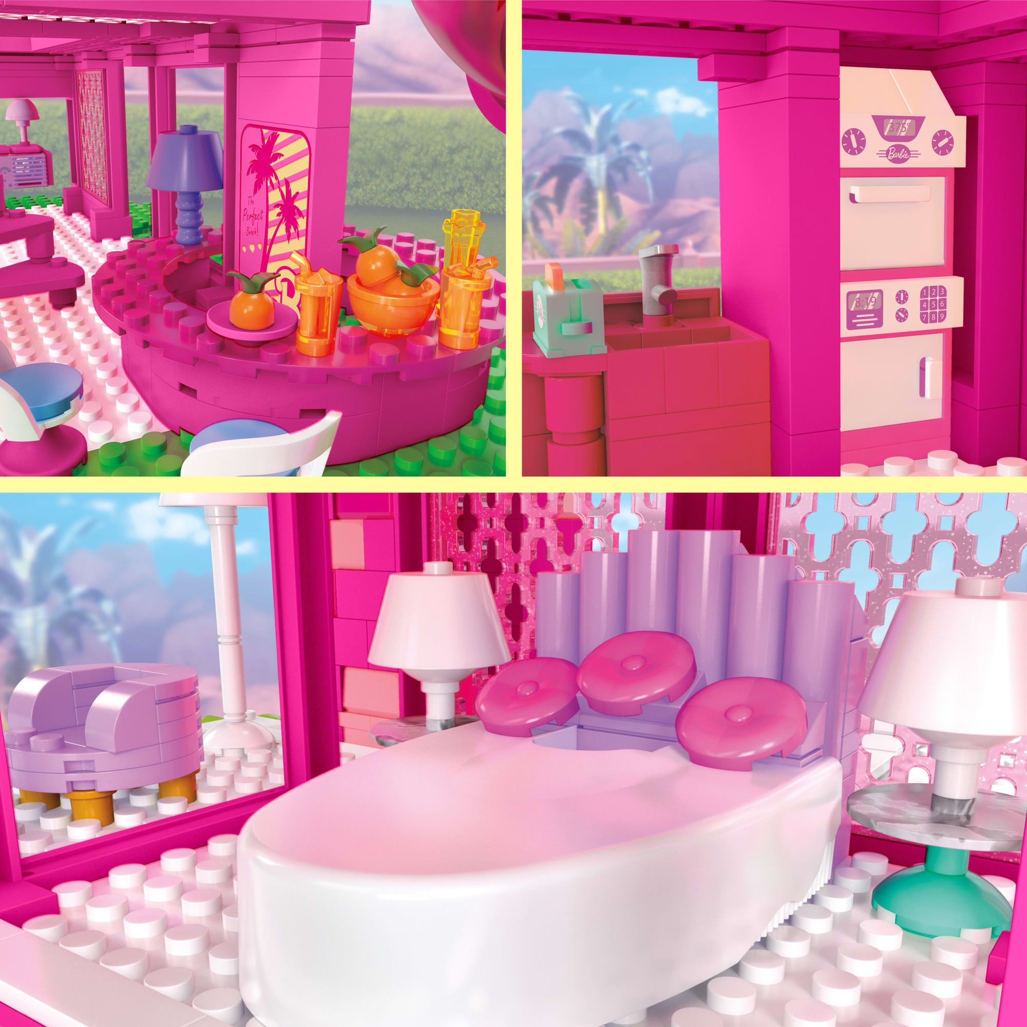 MEGA Barbie the Movie Replica Dreamhouse Building Kit (1795 Pieces) For Collectors