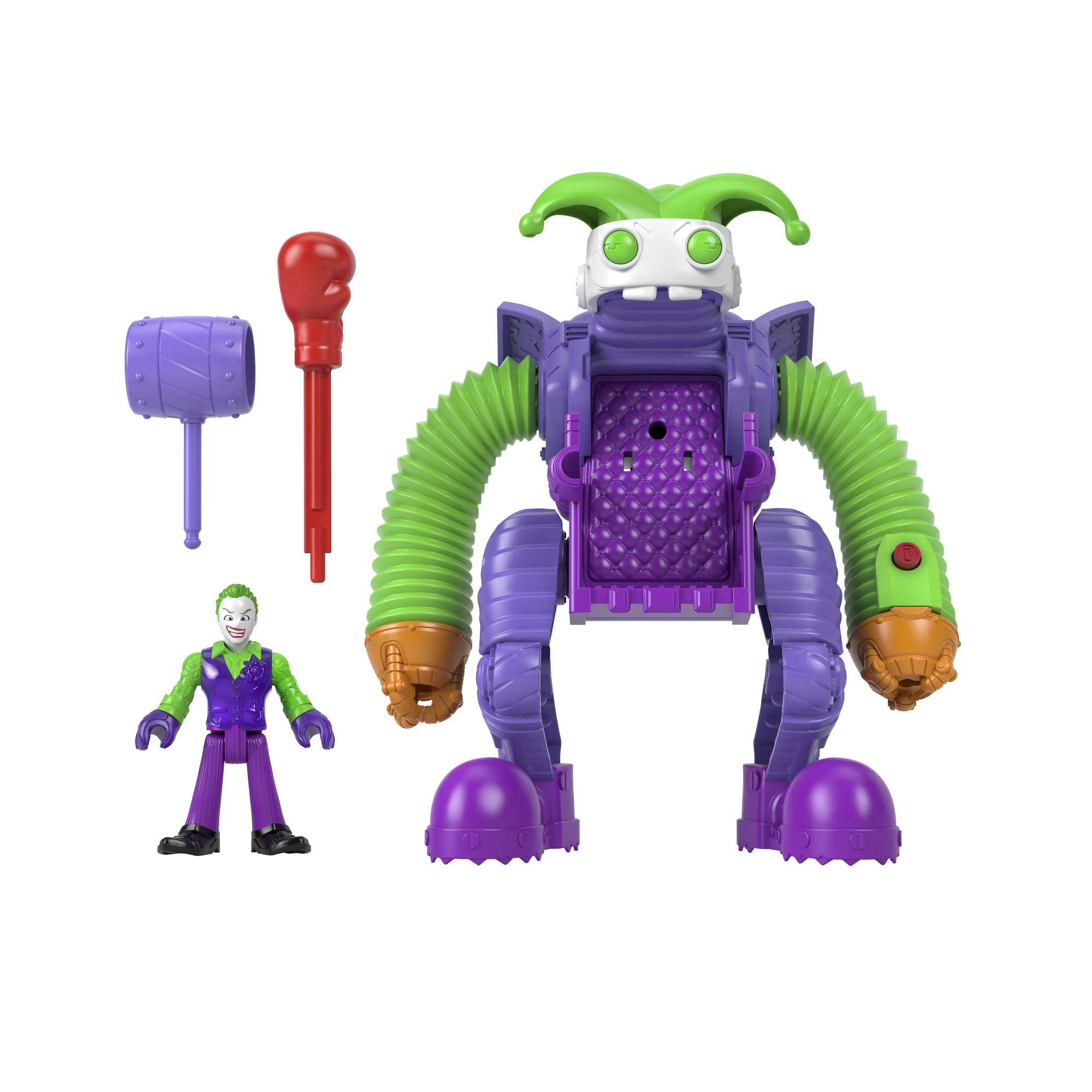 Imaginext DC Super Friends Veículo de Brinquedo Robô de Batalha The Joker
