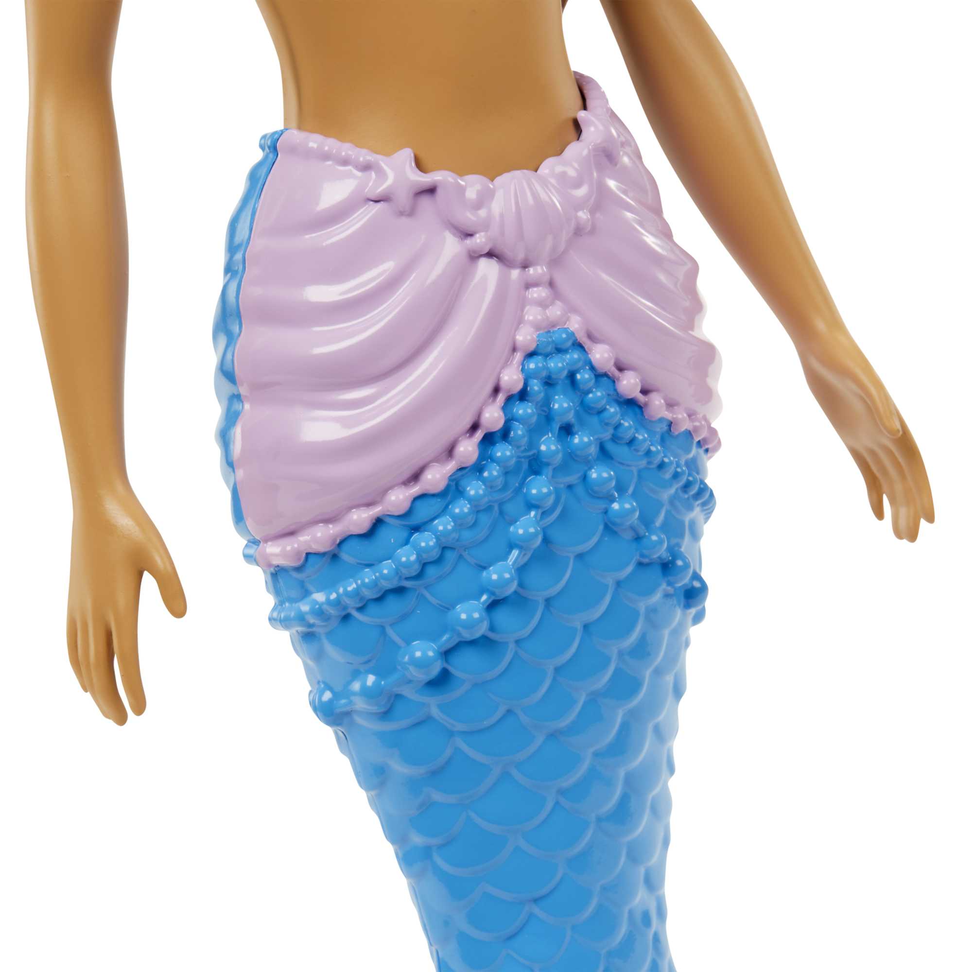 Barbie Fantasía Muñeca Sirena Aleta Azul con Lila