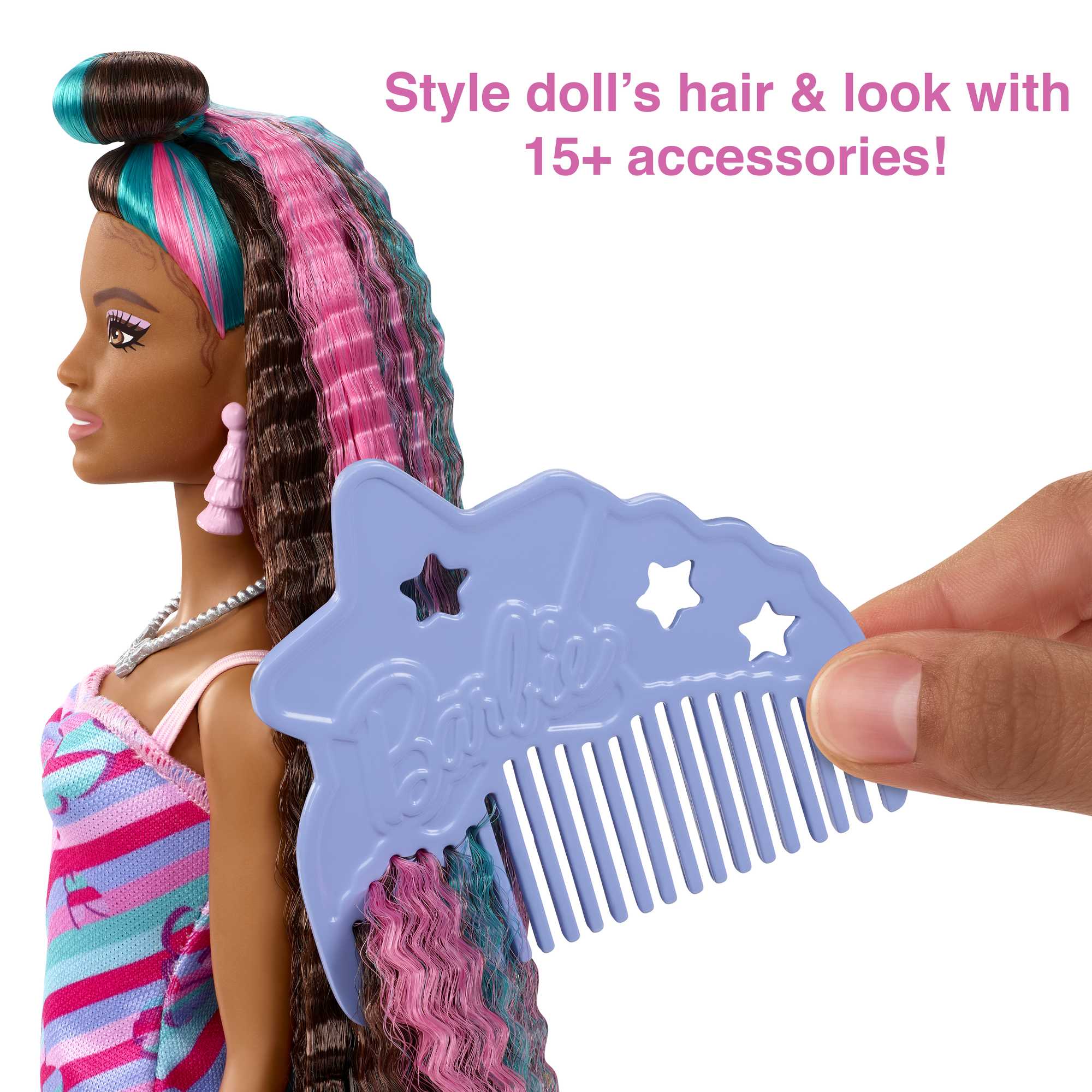 Barbie Totally Hair Butterfly-themed Doll, 8.5 Inch Hair, 15 Accessories, 3 & Up