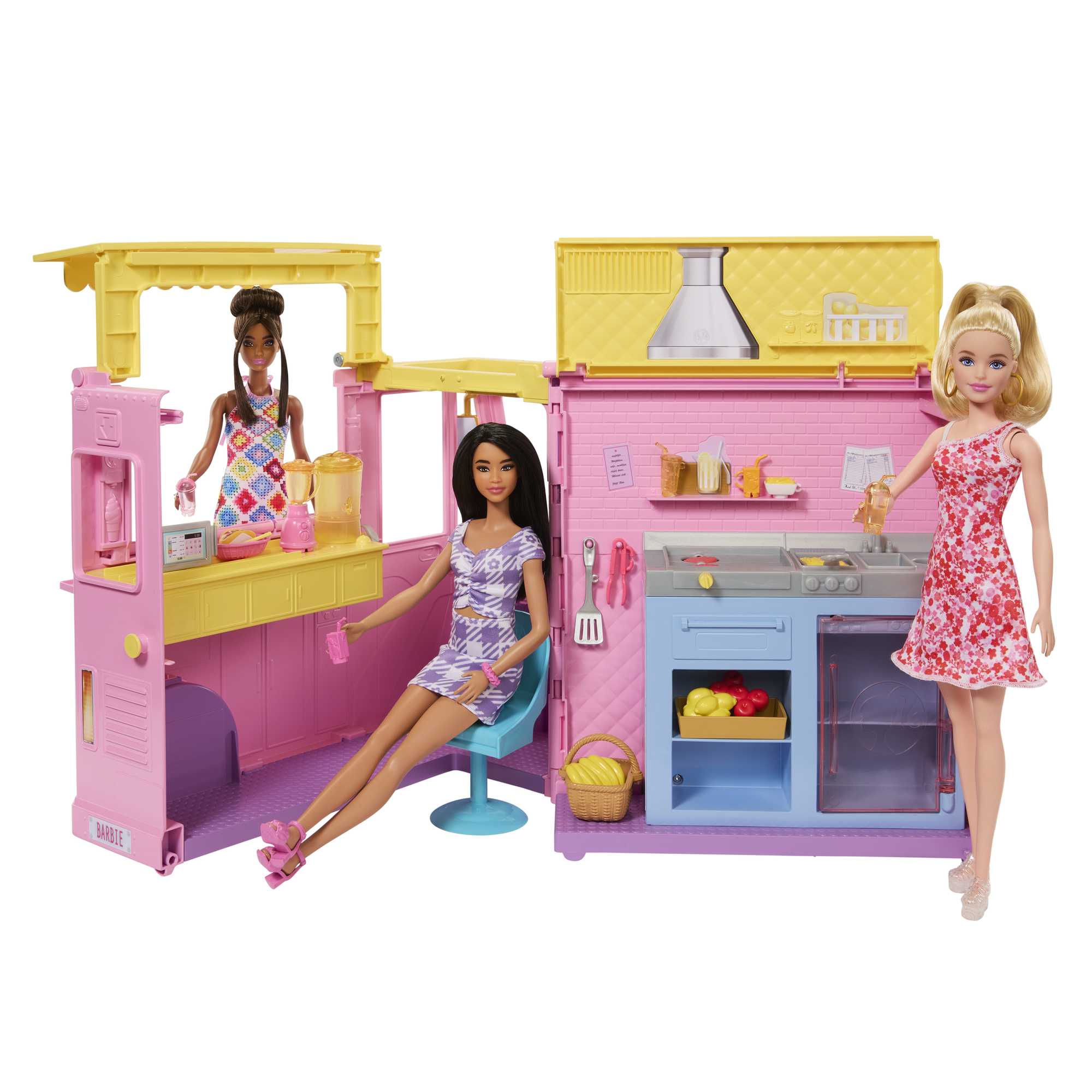 Barbie Camion à Limonade Coffret 25 Éléments de Jeu