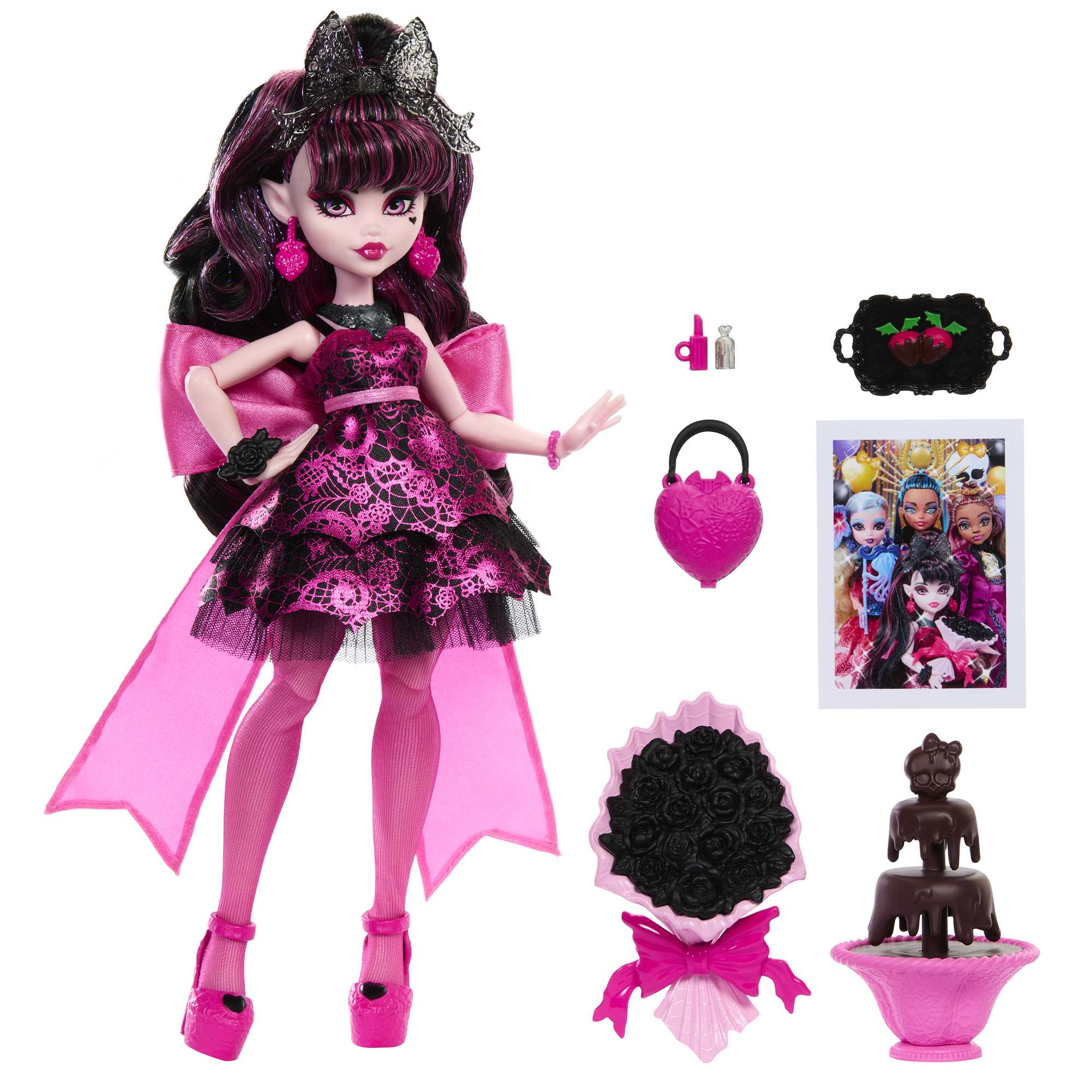 Monster High Bal des Monstres Draculaura, robe de soirée, acc | Mattel