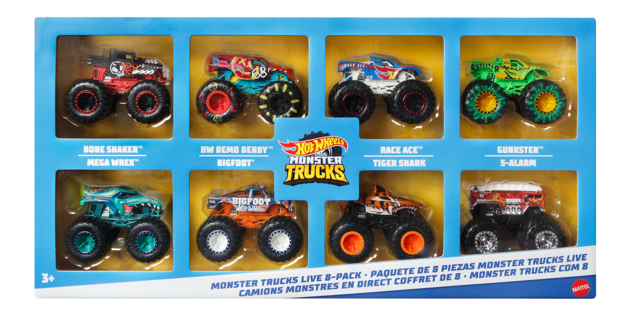 Hot Wheels Monster Trucks Bone Shaker 1:24 Scale Die-Cast Toy Vehicles For  Kids 3 Years and Up 