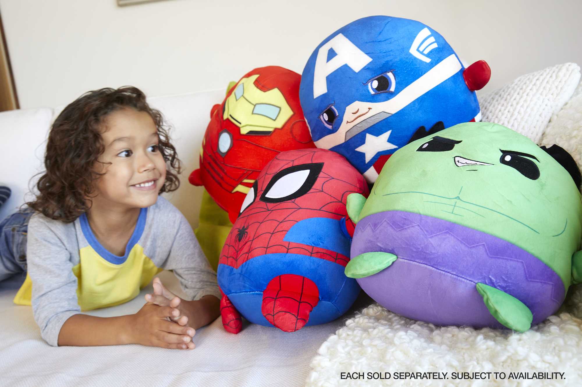 Marvel Cuutopia Plush Spider-Man, 10-In Soft Rounded Pillow Doll, Collectible Superhero Stuffed Animal