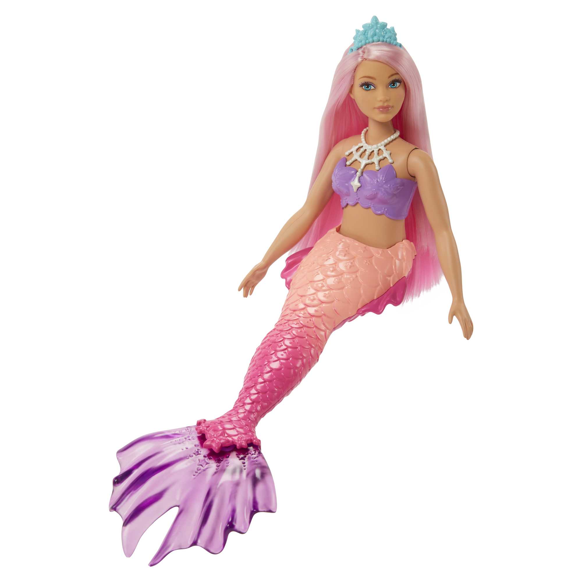 Barbie Fantasia Boneca Sereia Barbatana Laranja