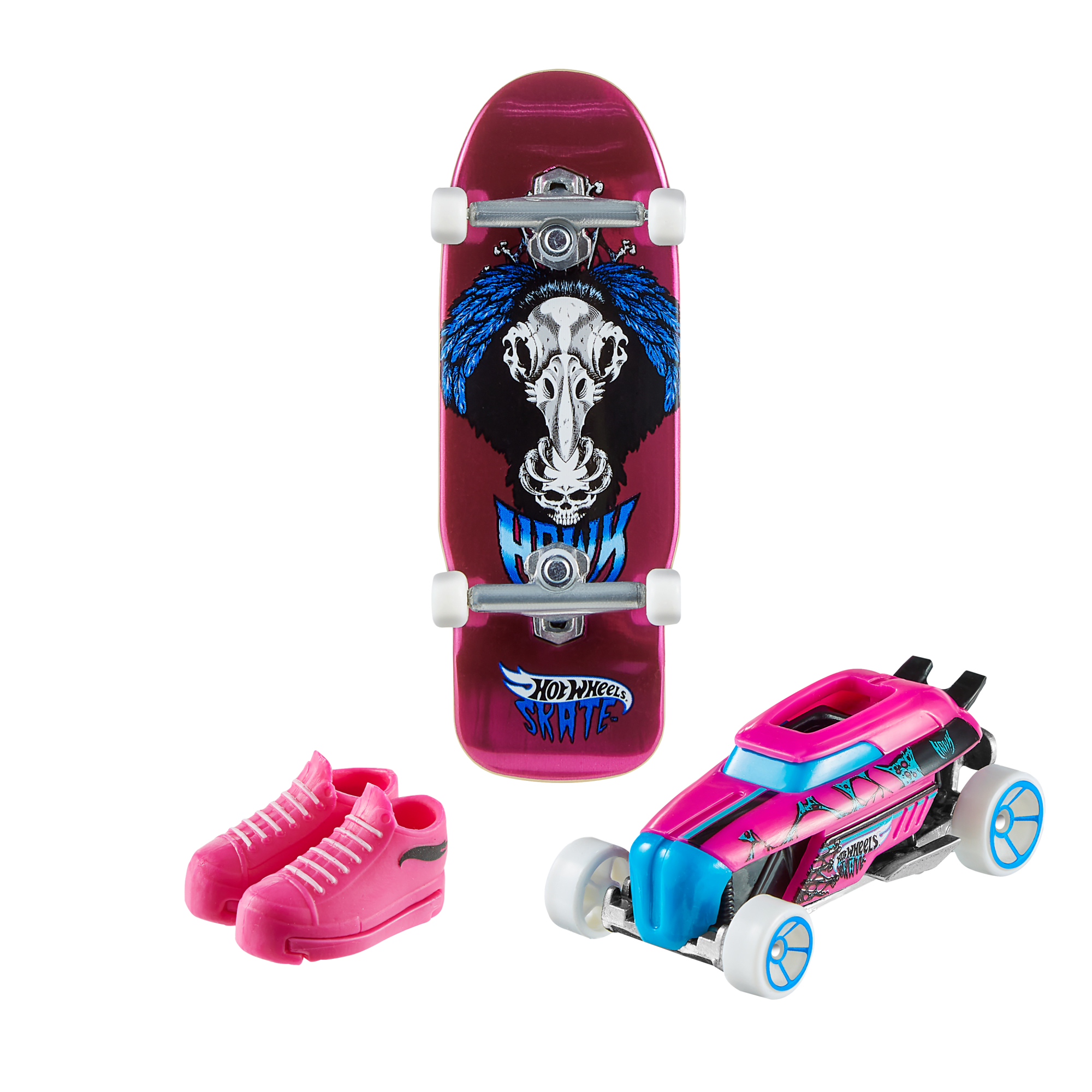 Hot Wheels Skate Veículo de Brinquedo Skateboard de Coleção TRICK HUNTER™ +  RIP ROD™ com Diecast