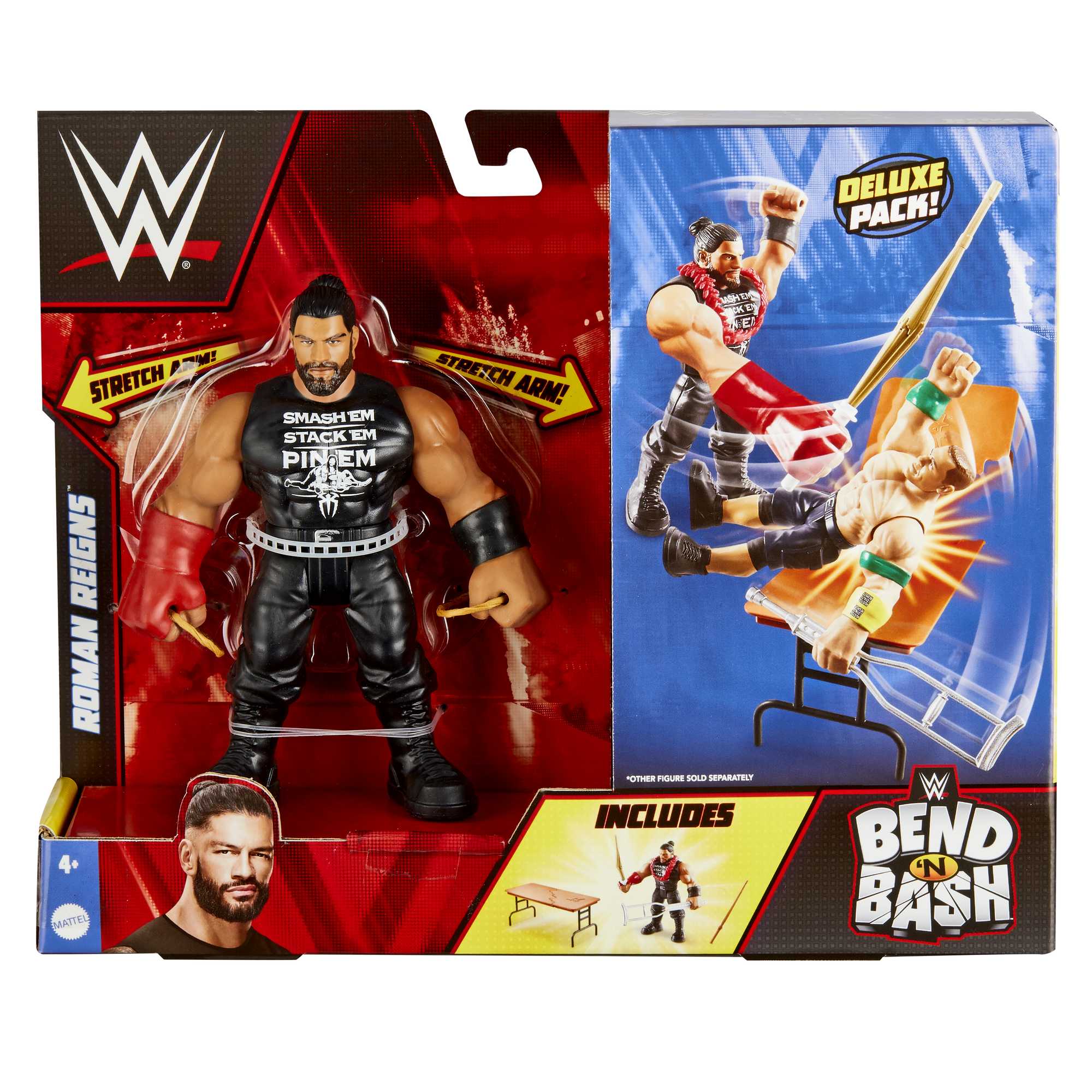 WWE Bend ‘n Bash Figurines Articulées de Luxe Assort., 13,97 Cm