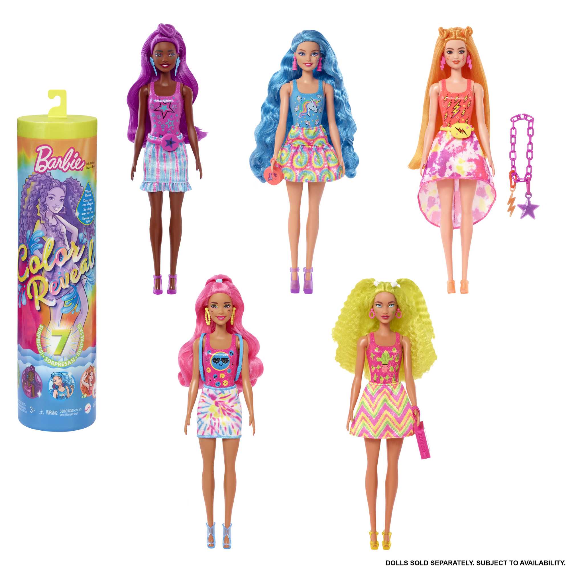 Barbie Color Reveal Surprise Party Set with Fashion Doll, Small