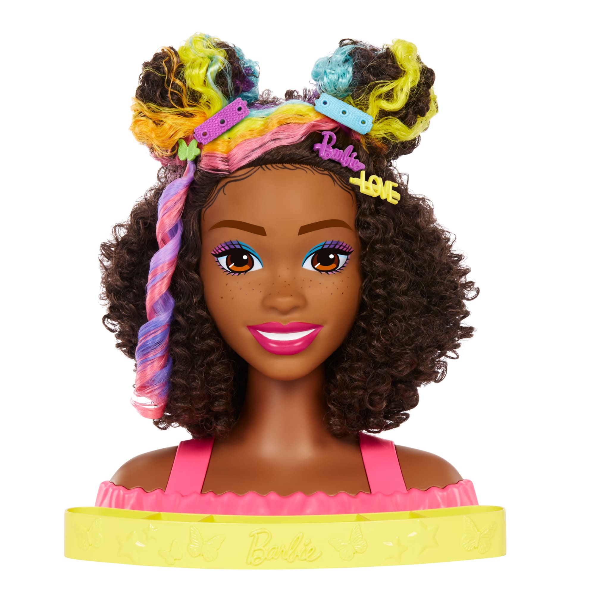 Barbie Deluxe 20-Piece Glitter and Go Styling Head, Black Hair,  Kids Toys for Ages 5 Up by Just Play : Toys & Games