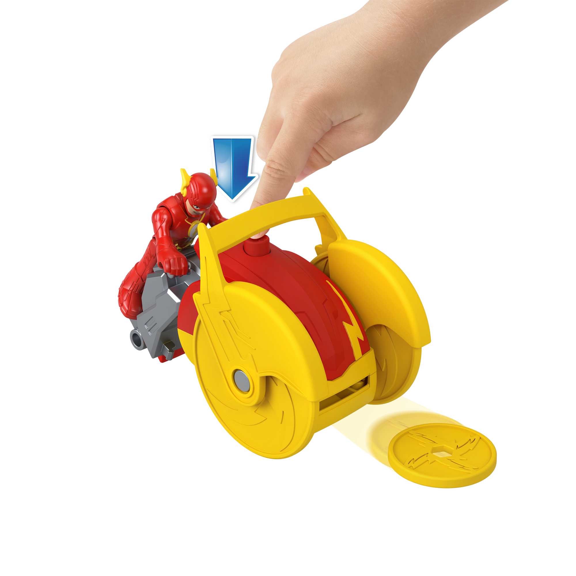 Imaginext DC Super Friends Figura de Ação Head Shifters The Flash & Speed Force Cycle