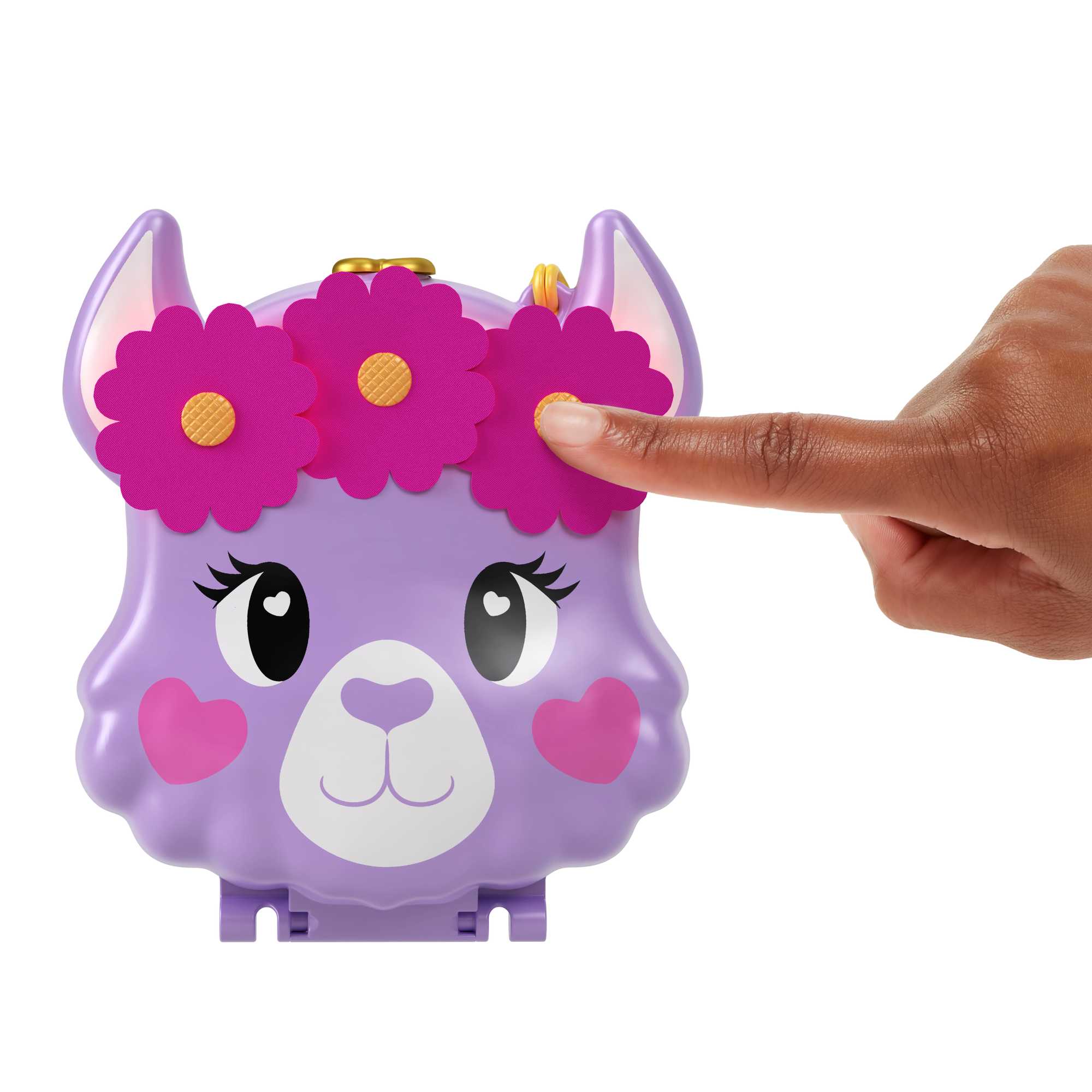 Polly Pocket Conjunto de Brinquedo Estojo Acampamento de Lhama