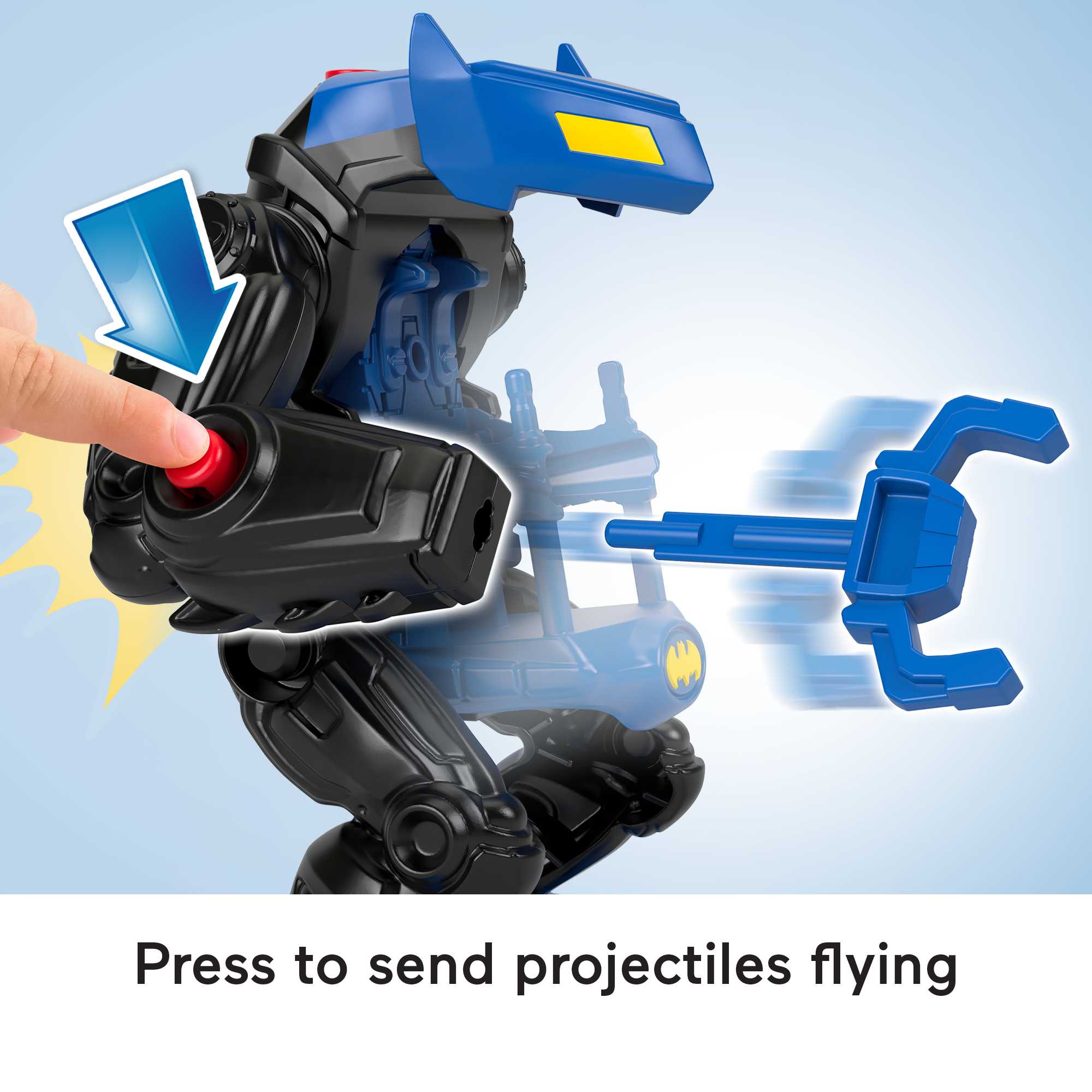 Imaginext DC Super Friends Batman Battling Robot, 3-Piece Figure Set With Lights For Preschool Kids