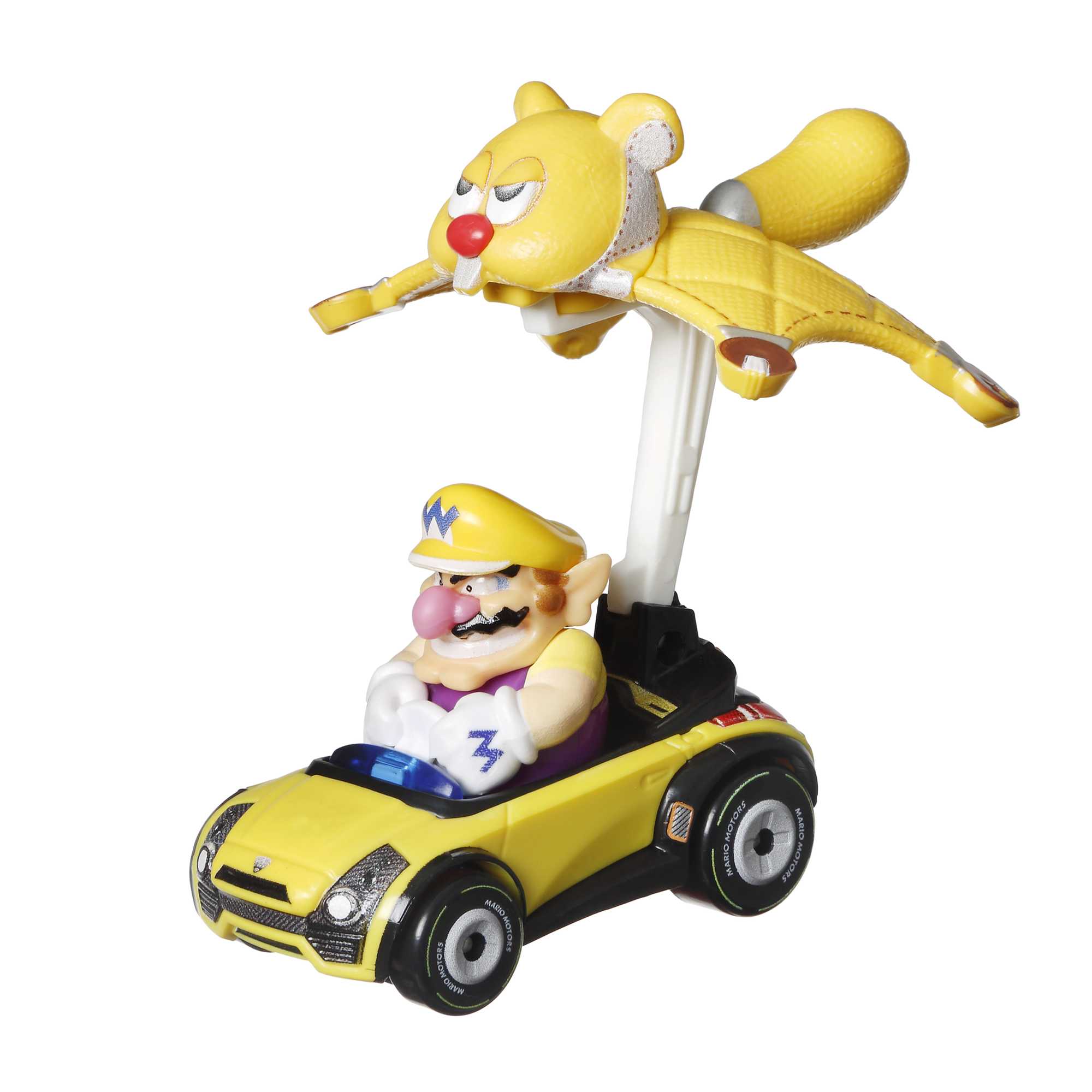 Hot Wheels Mario Kart Vehículo de Juguete Wario Sports Coupe Waddle Wing