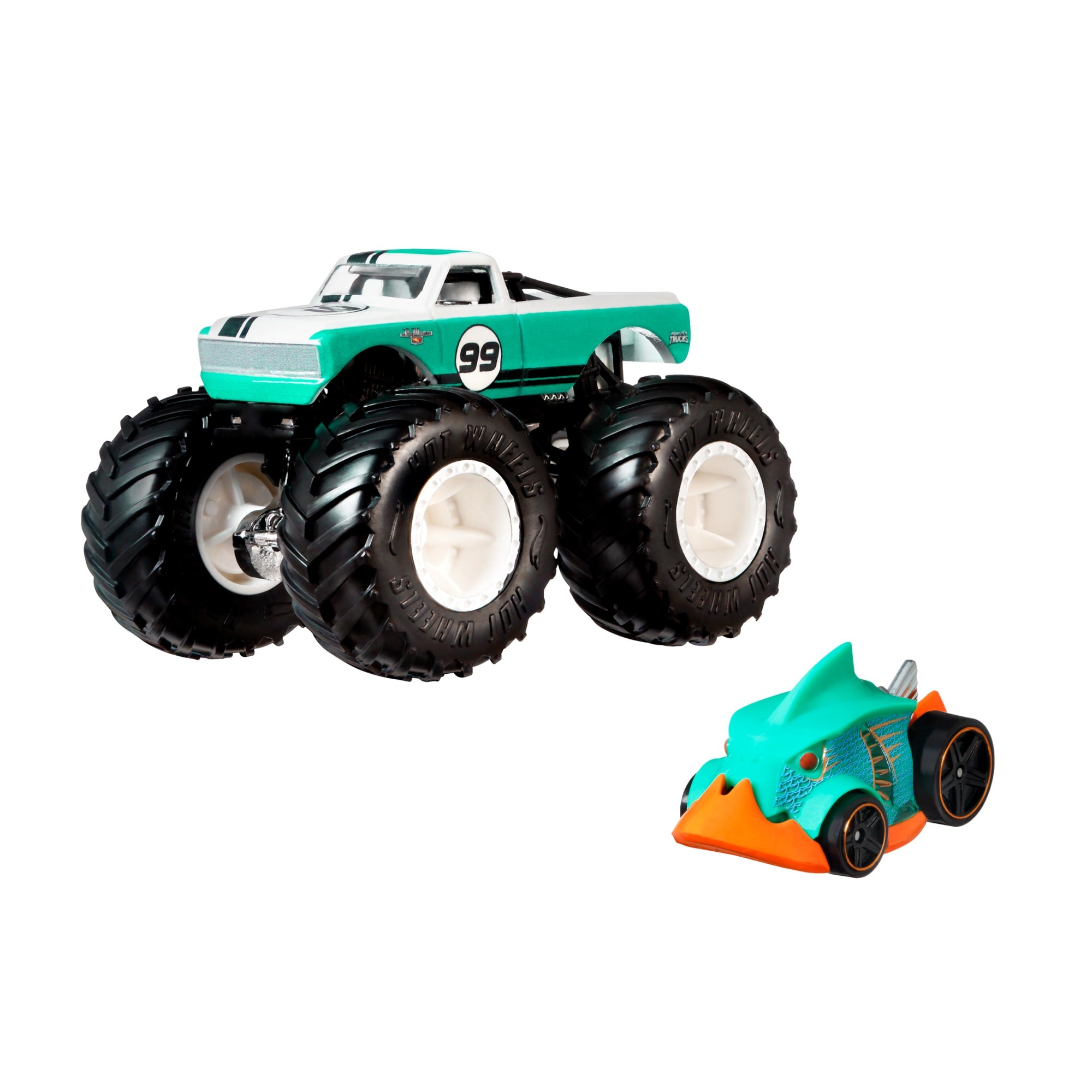 Hot Wheels Monster Trucks Veículo de Brinquedo Pure Muscle Vintage Truck Die Cast Pirnha Terror