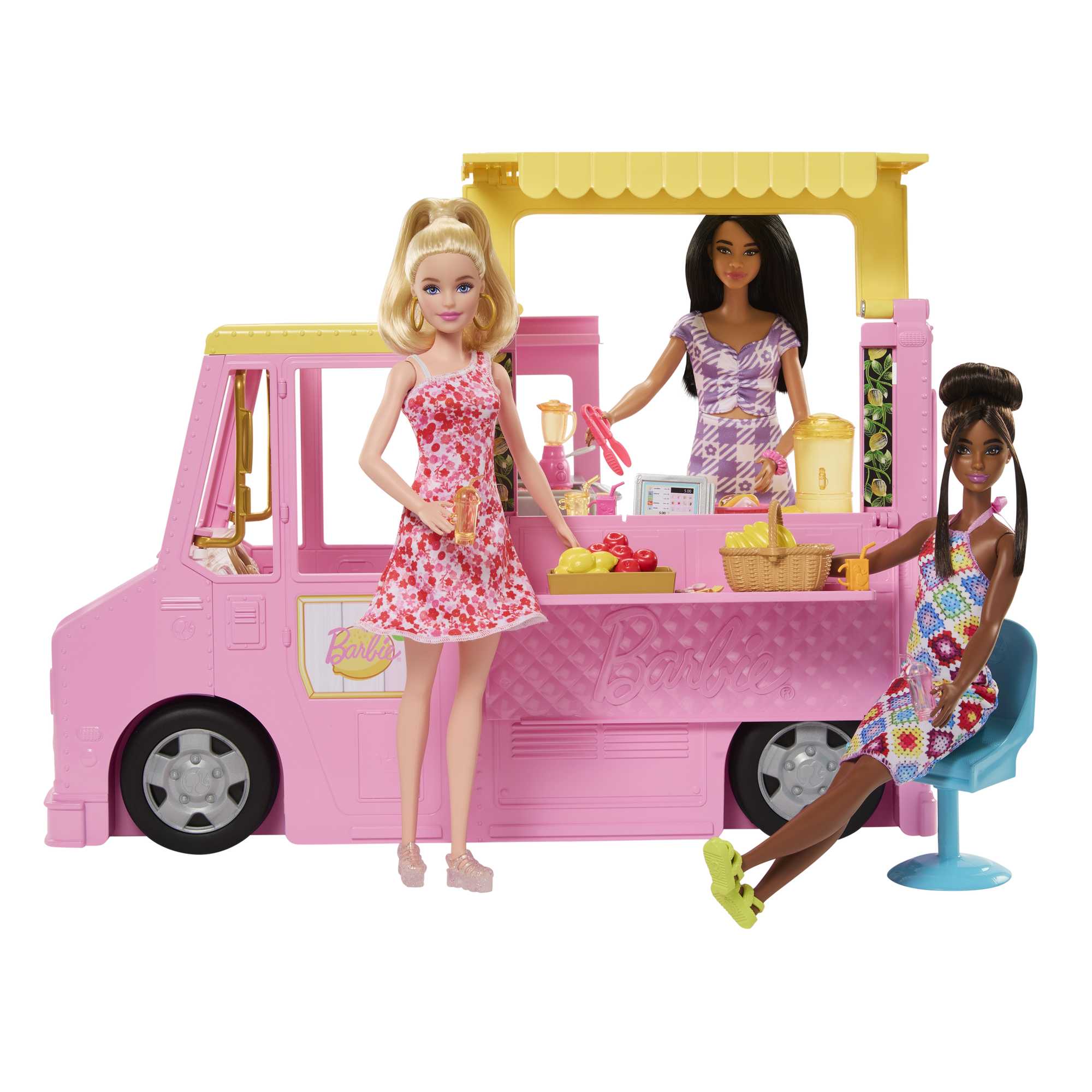 Barbie Camion à Limonade Coffret 25 Éléments de Jeu